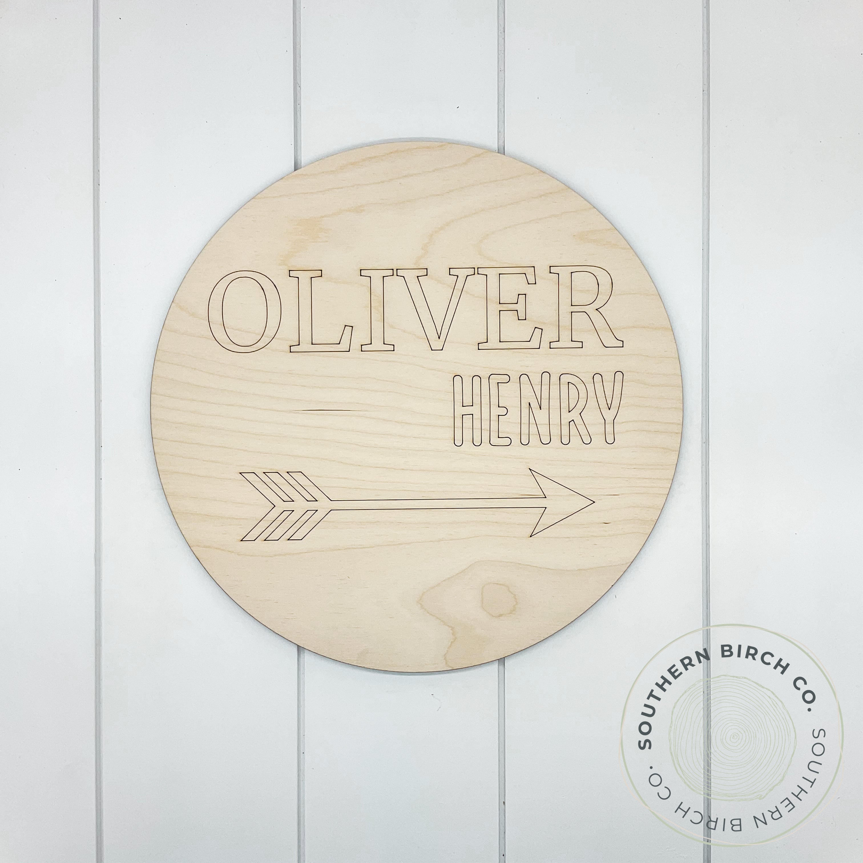 Personalized Name Sign Blank (Arrow)