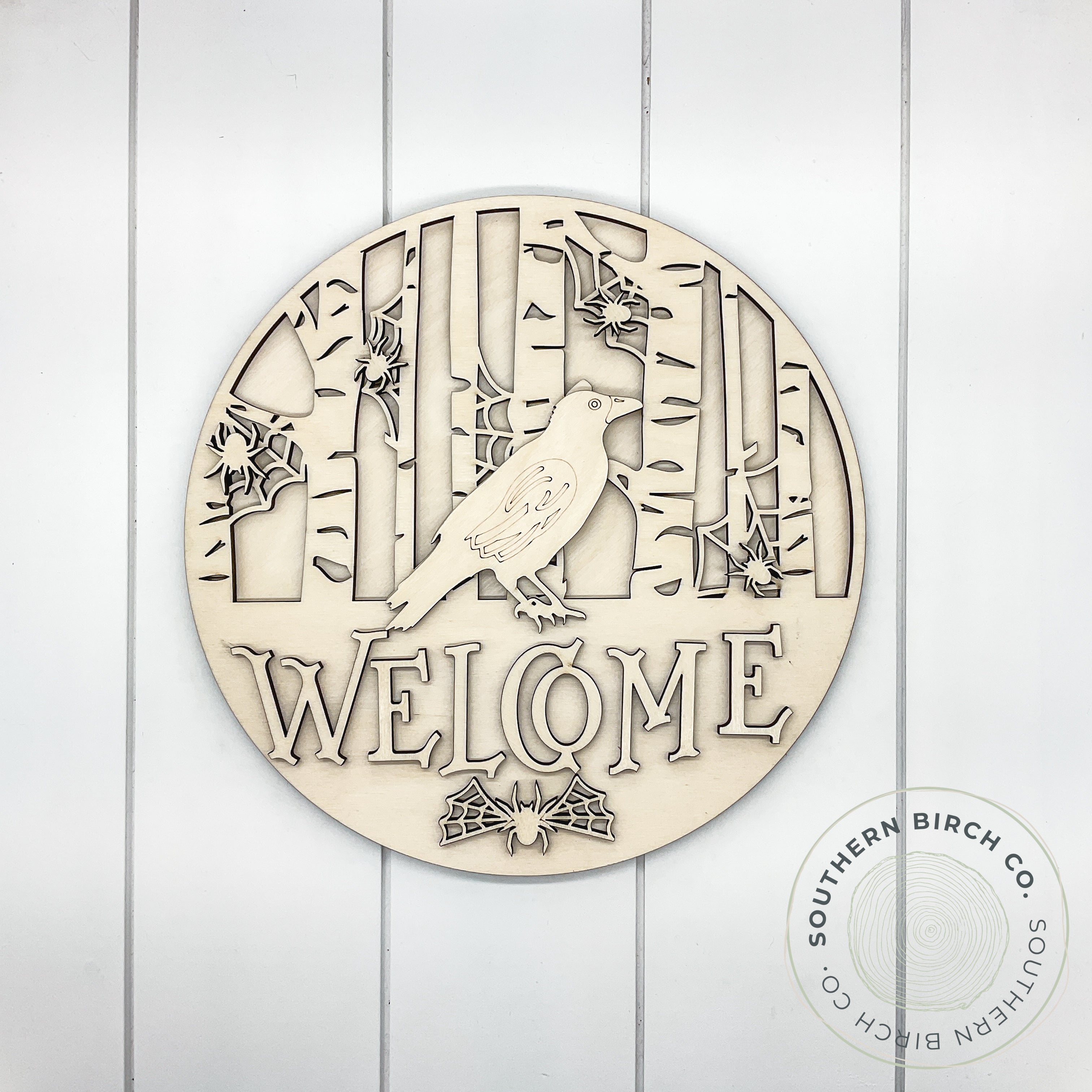 Welcome 3D Round Blank (Raven)