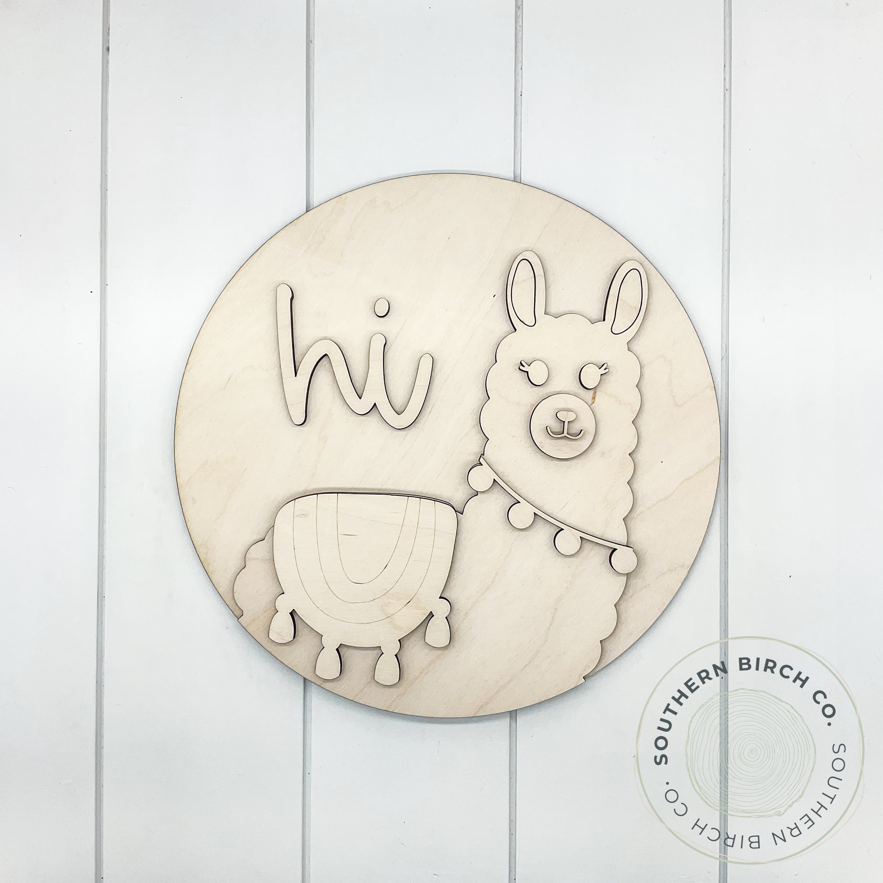 Llama 3D Round Blank