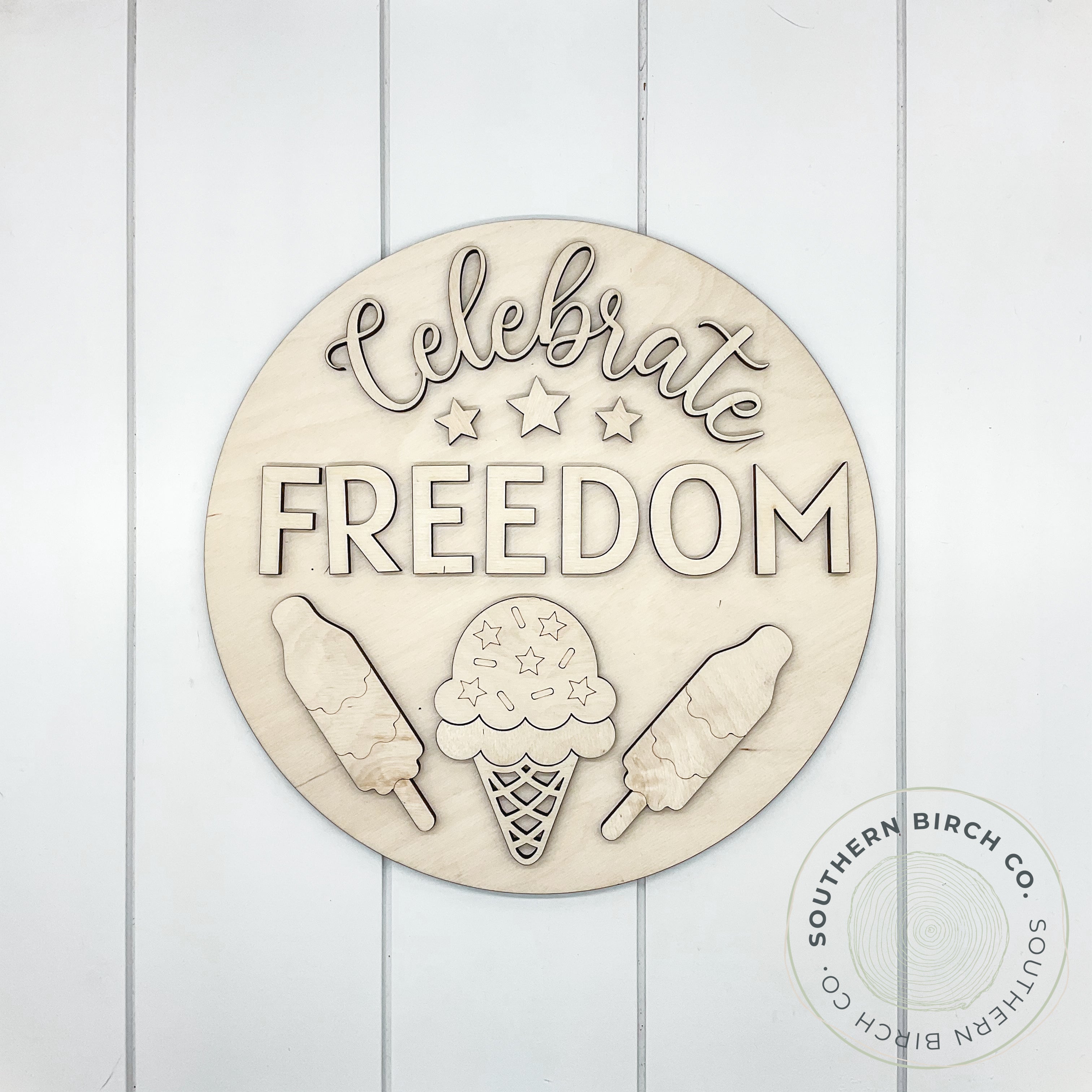 Celebrate Freedom 3D Round Blank