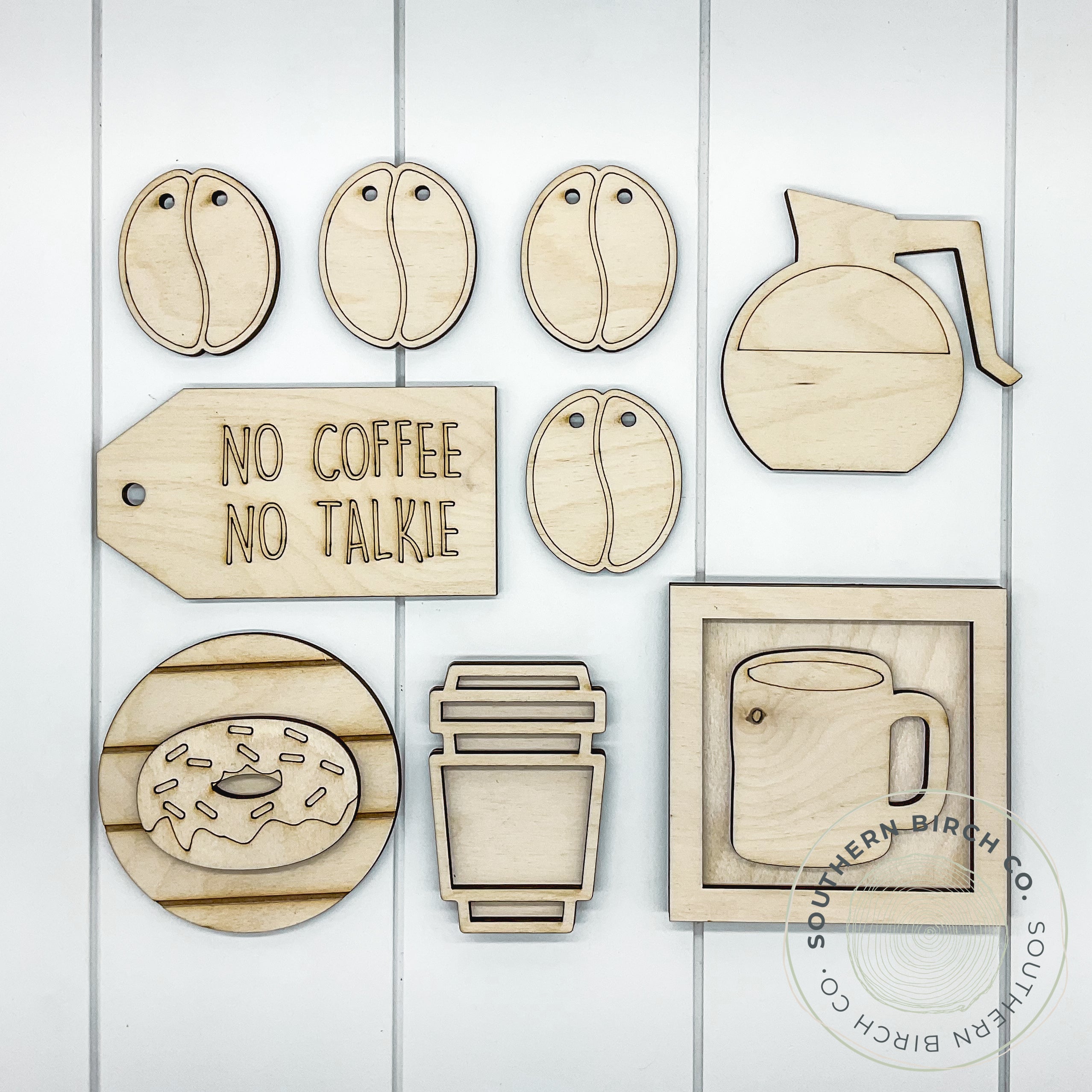 Coffee Tiered Tray Set