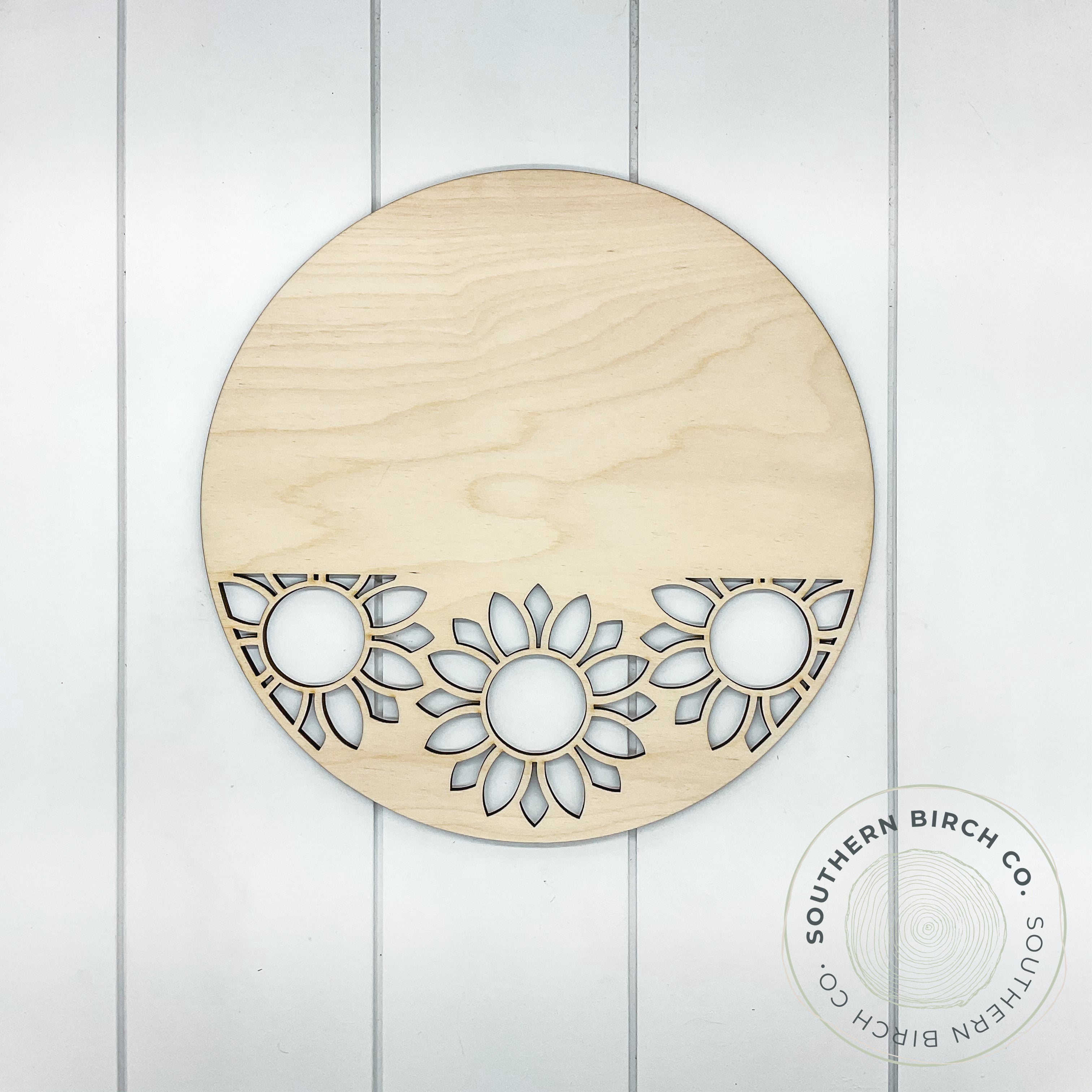 Round Cutout Blank (Sunflower Trio)