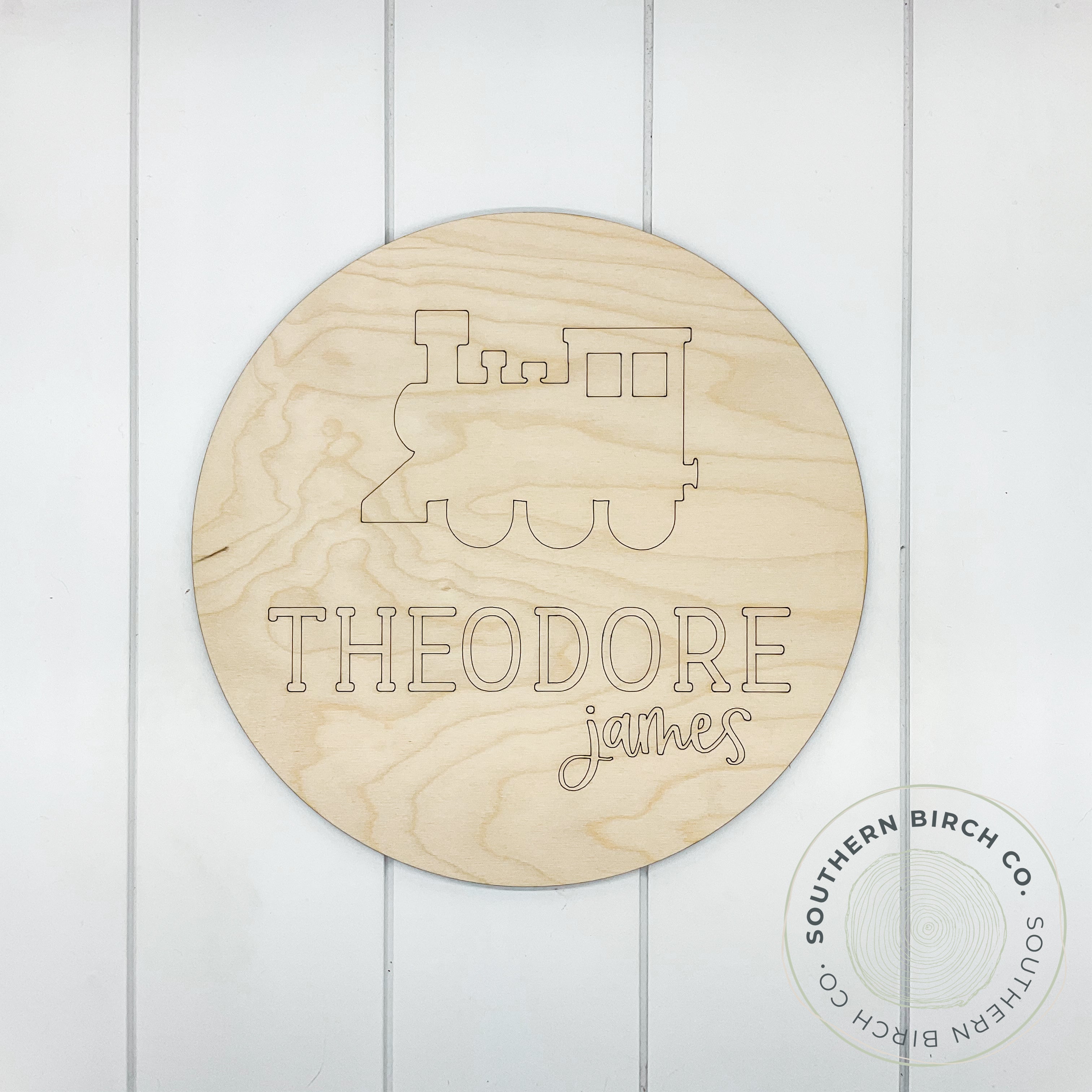 Personalized Name Sign Blank (Train)