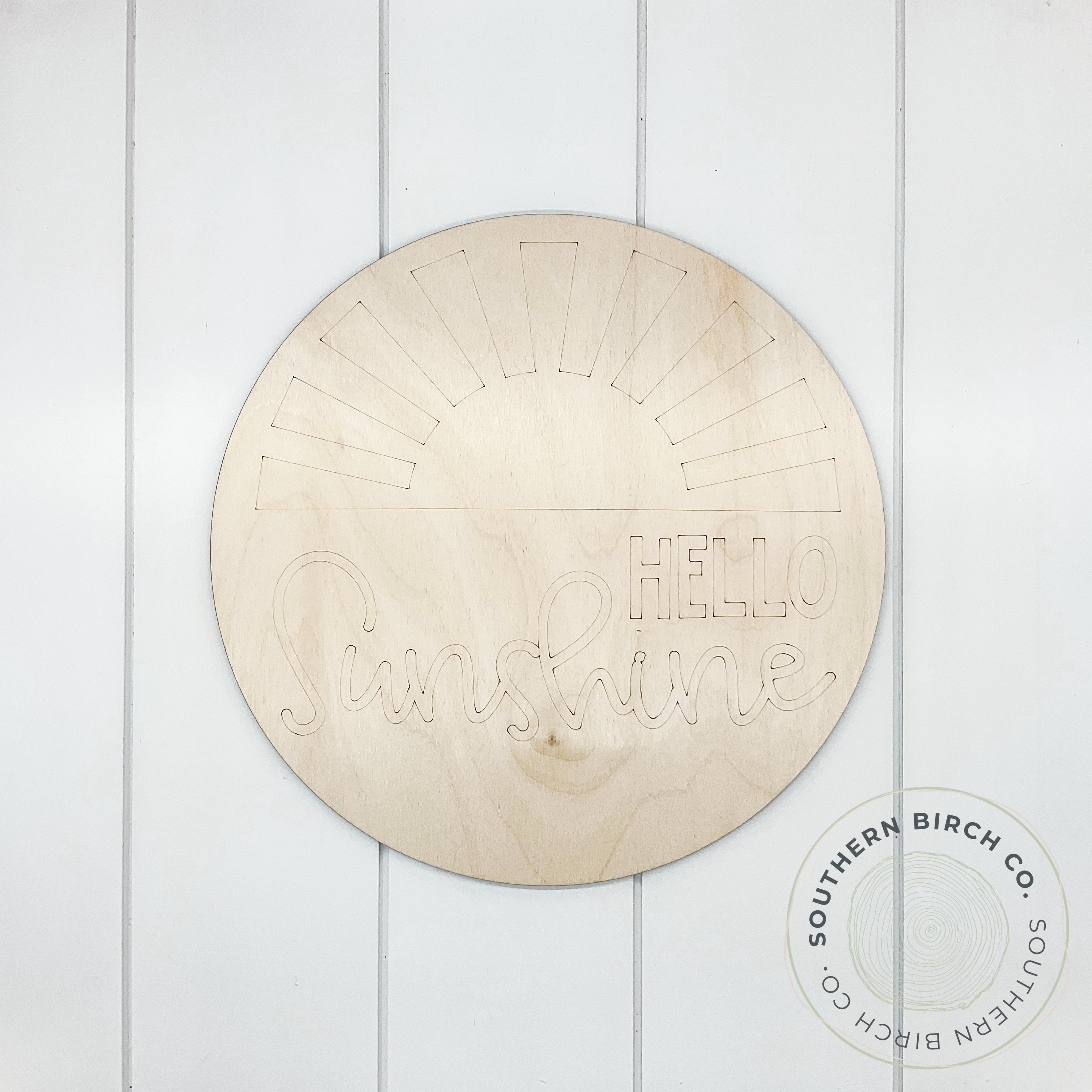 Hello Sunshine Etched Round Blank