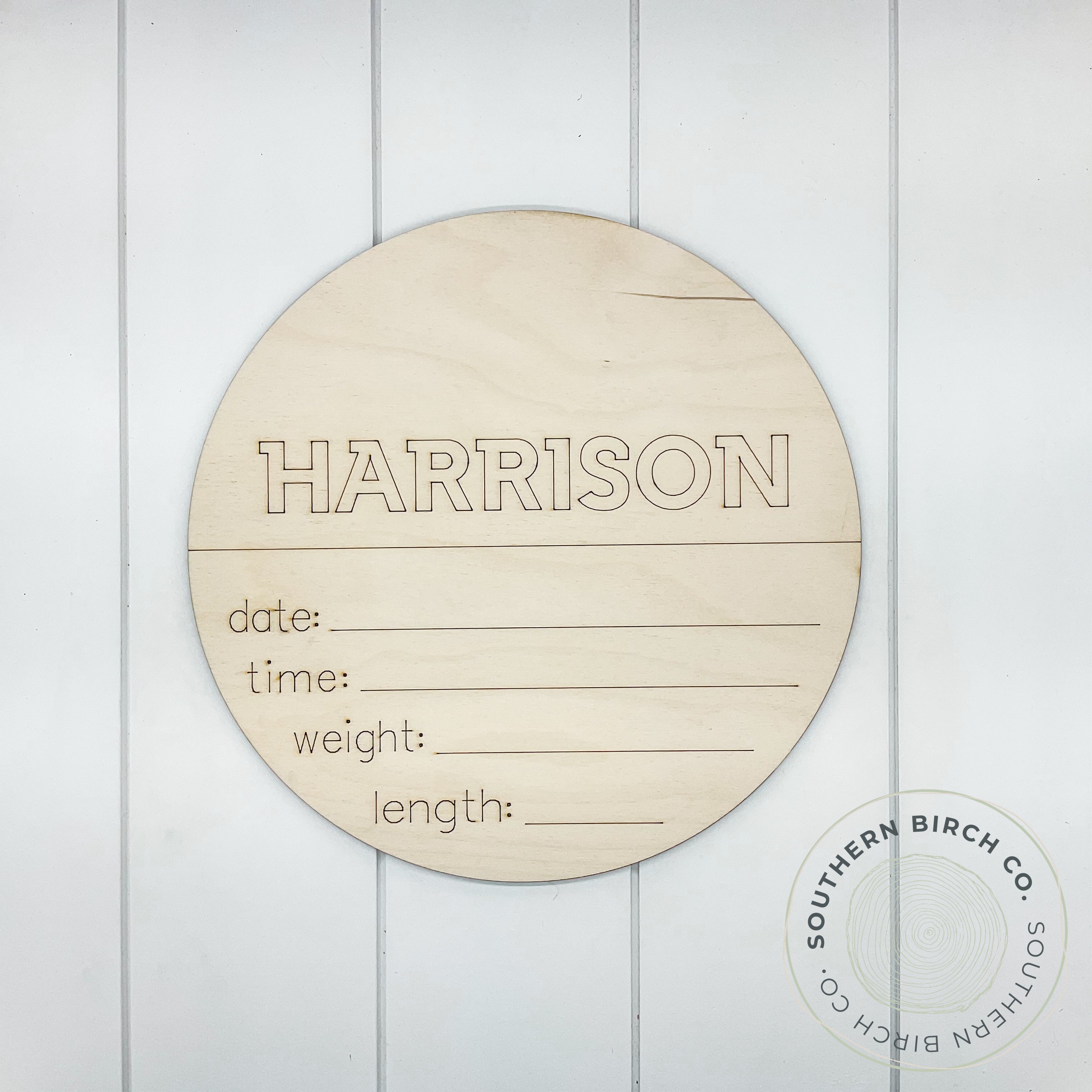 Personalized Birth Announcement Blank