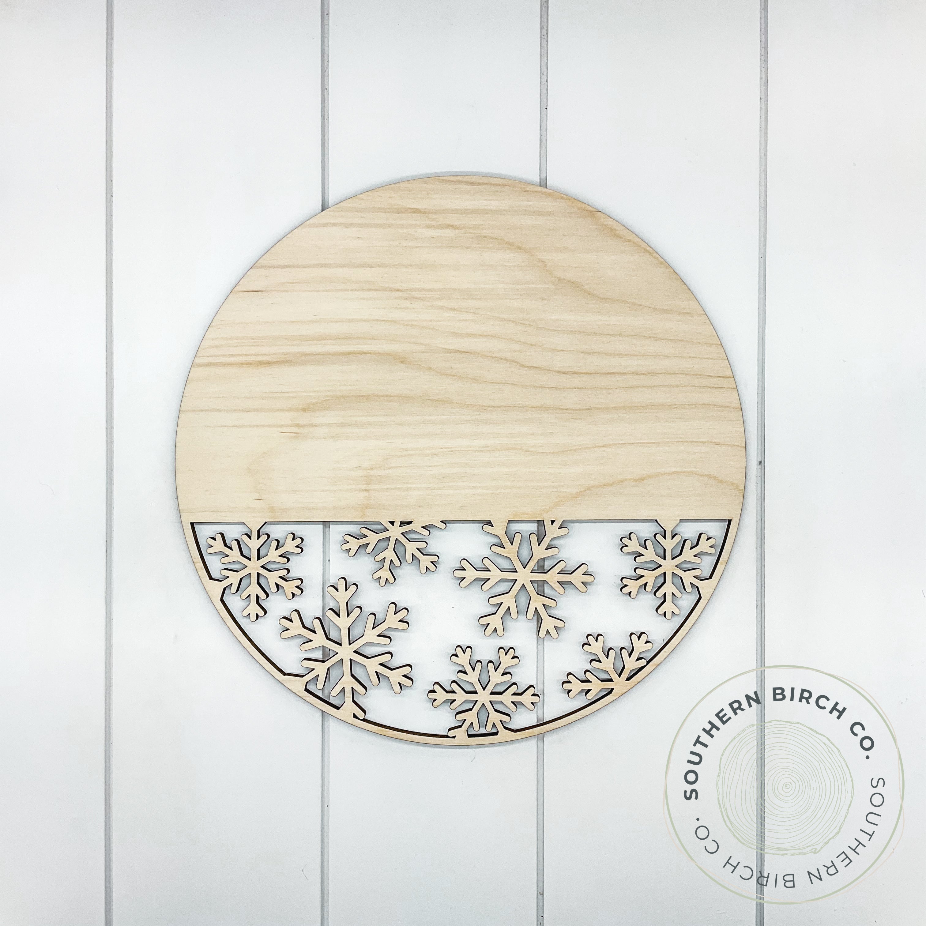 Round Cutout Blank (Half Snowflake Style 1)