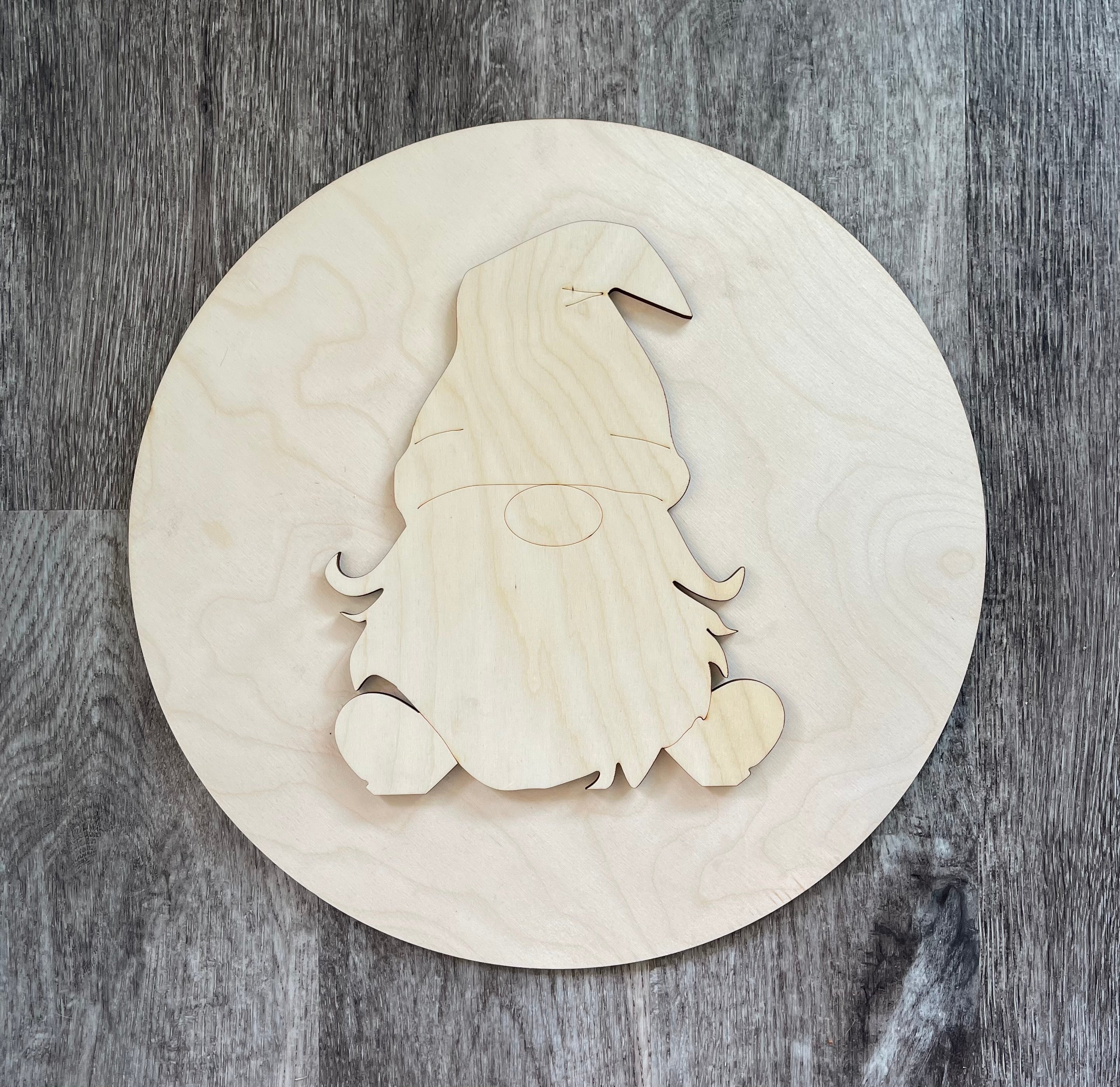 Interchangeable Sitting Gnome Sign Blank (Boy)