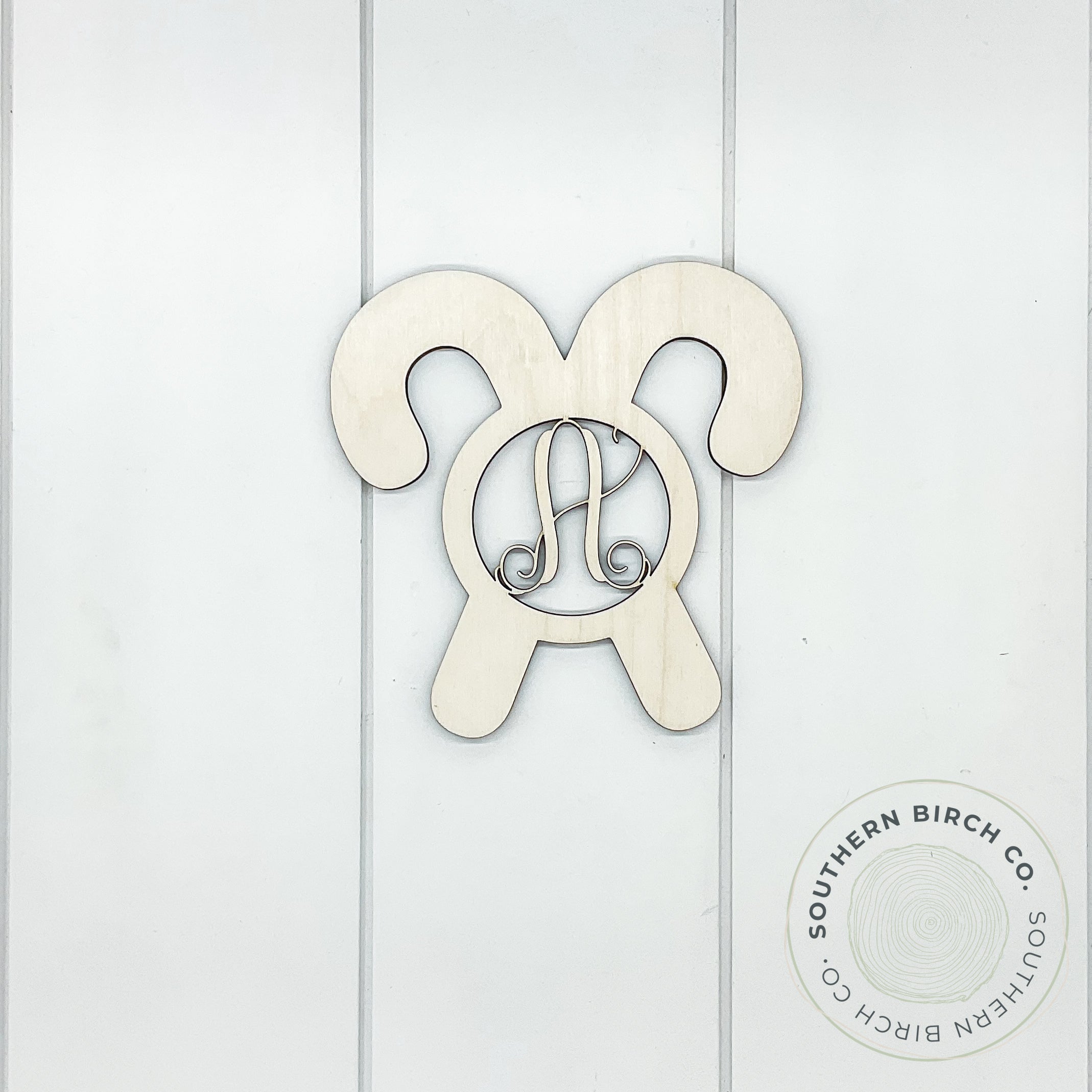 Monogram Candy Cane Blank