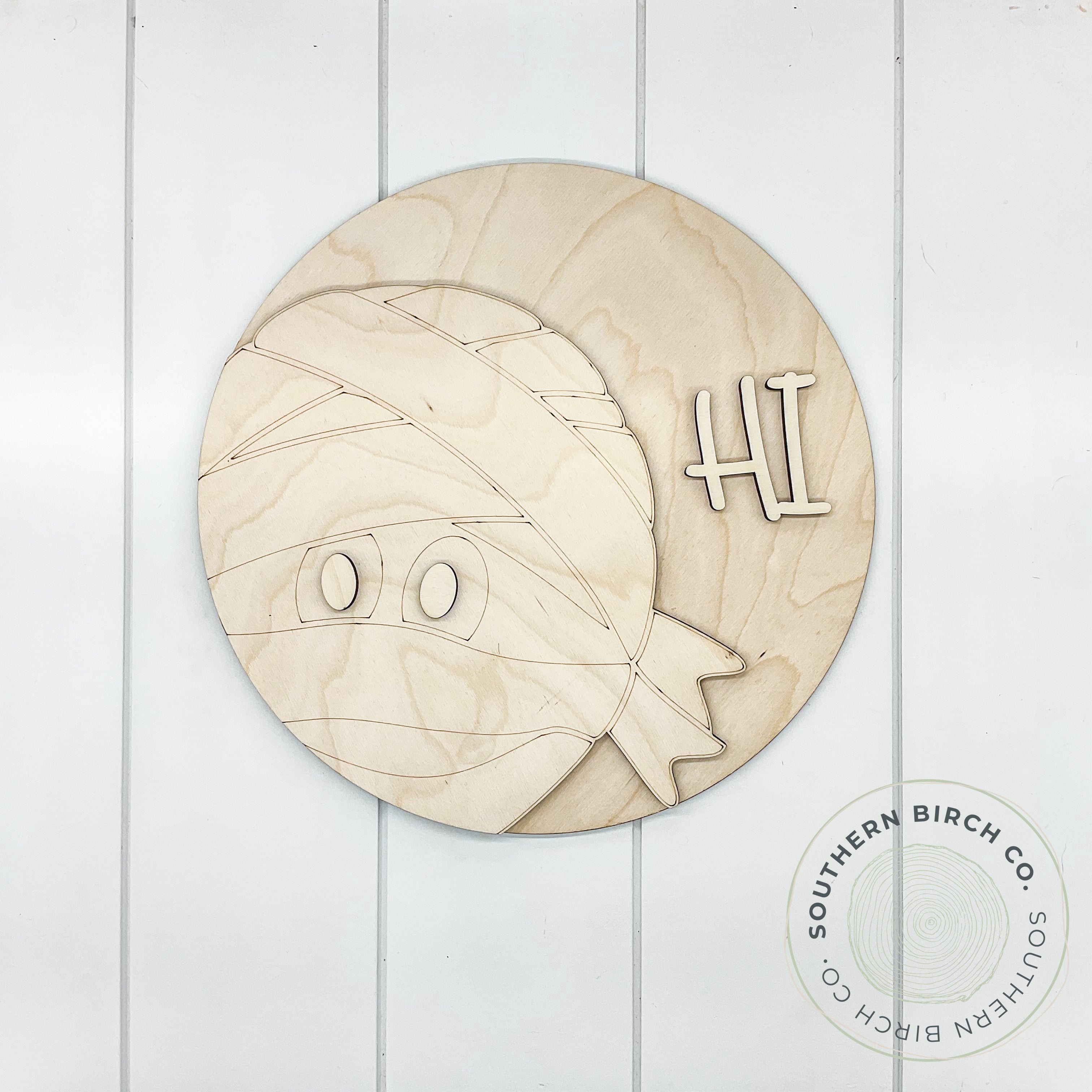 Mummy 3D Round Blank