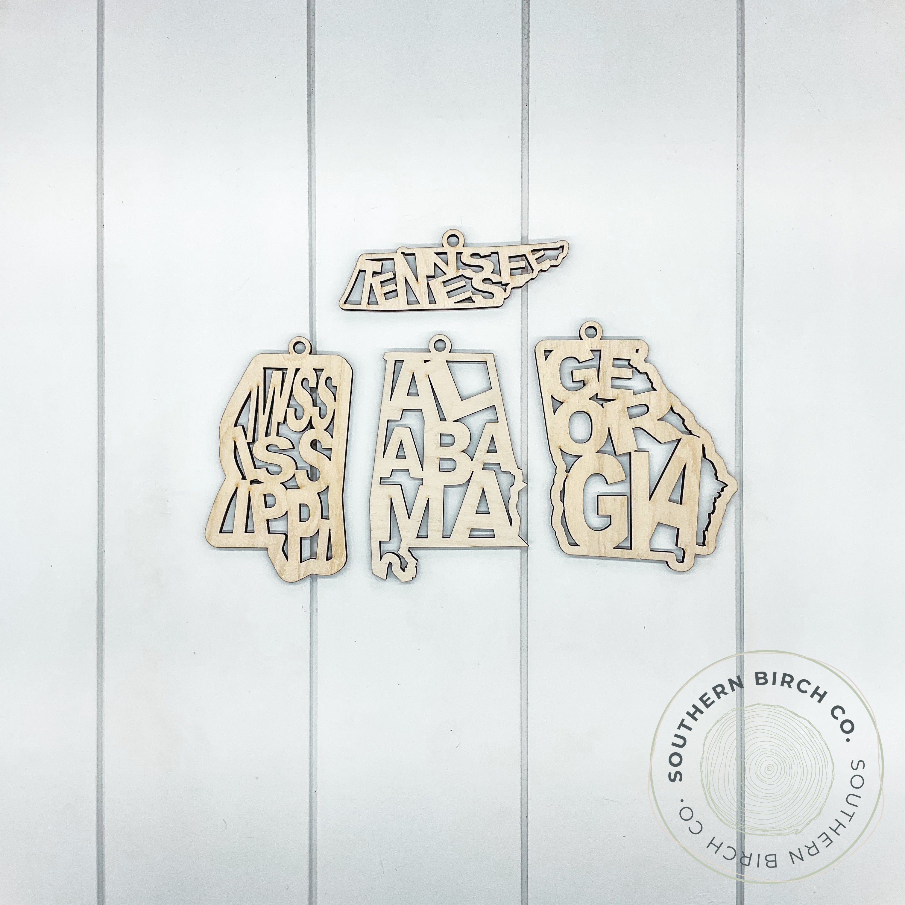 State Word Art Ornament