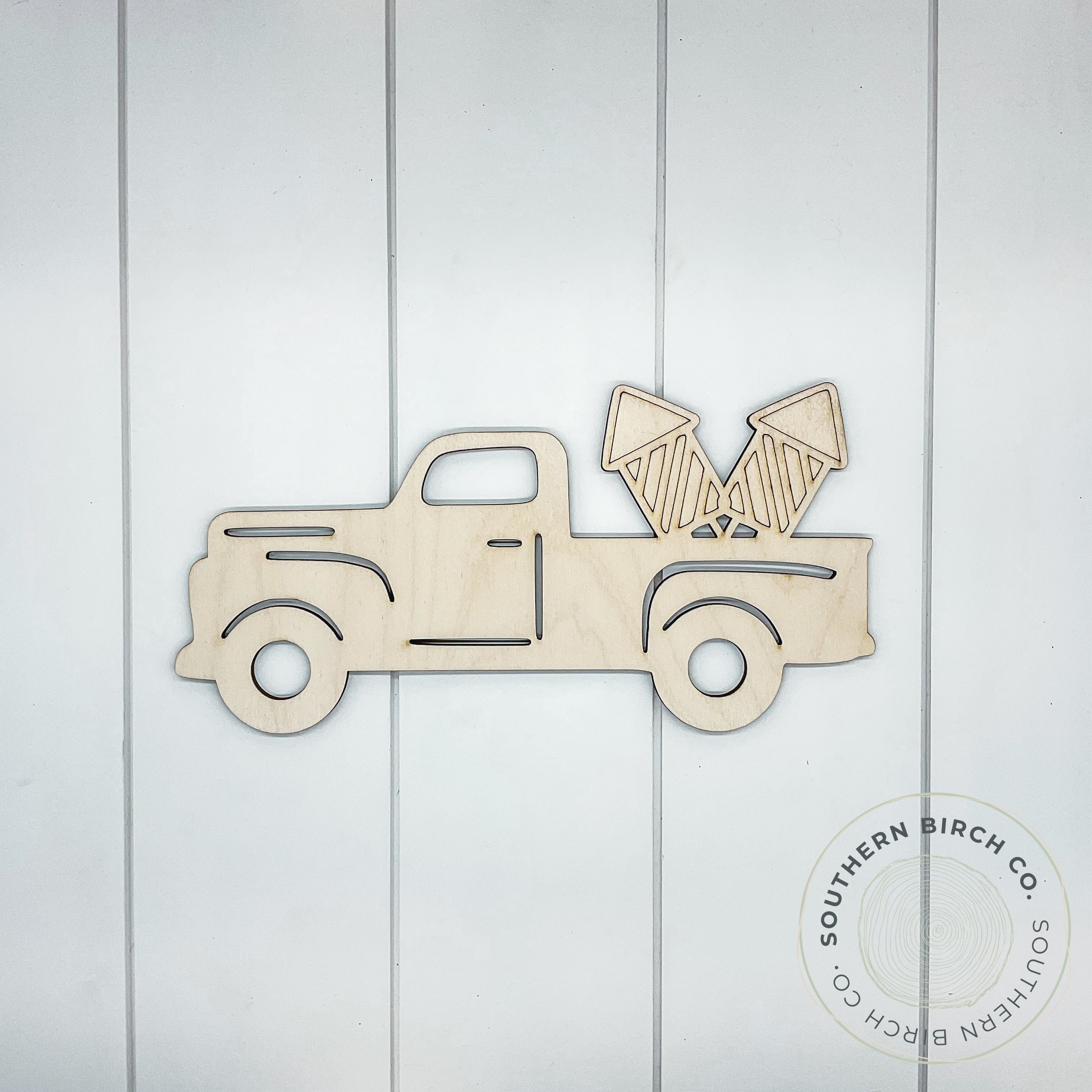 Truck with Fireworks Blank