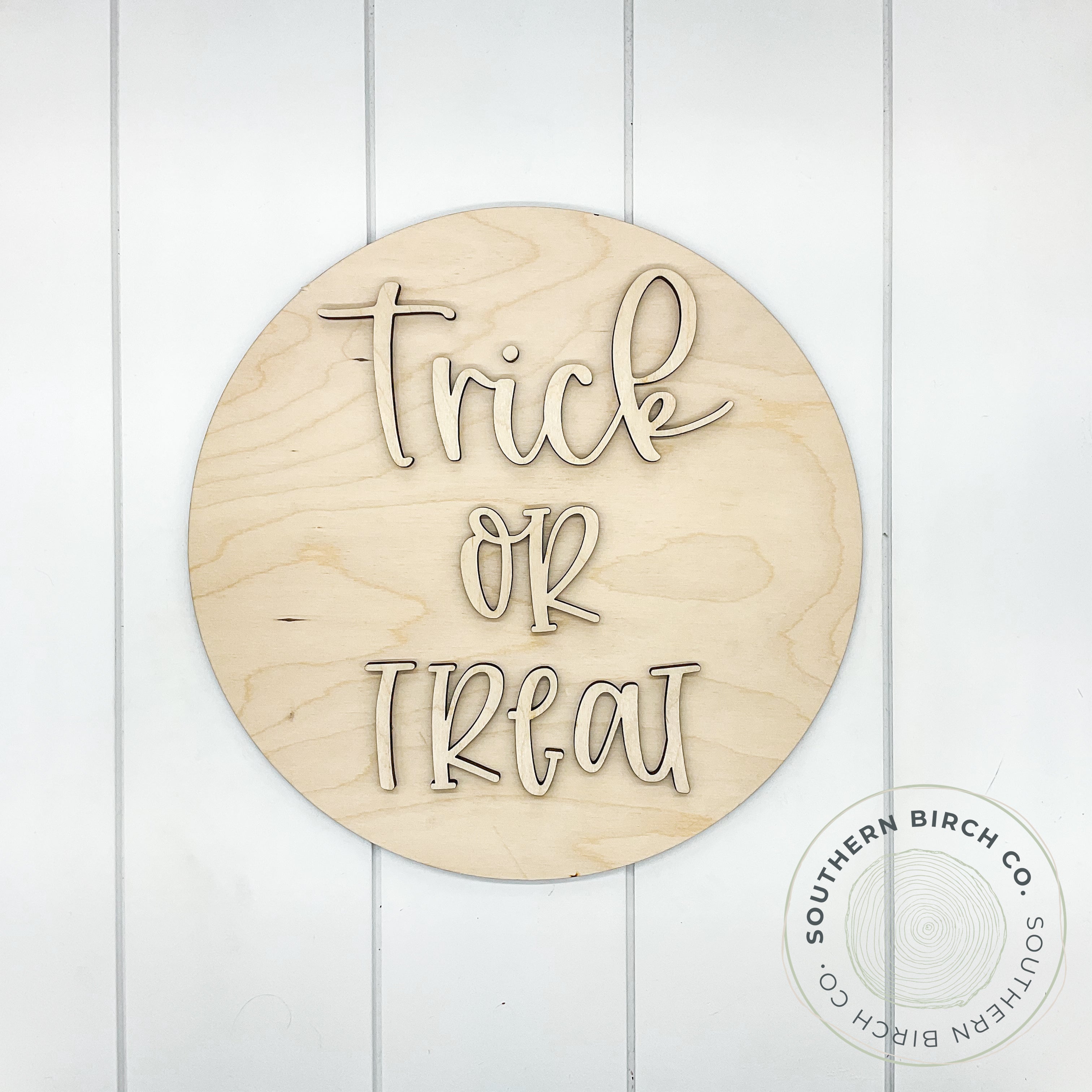 Trick Or Treat 3D Round Blank