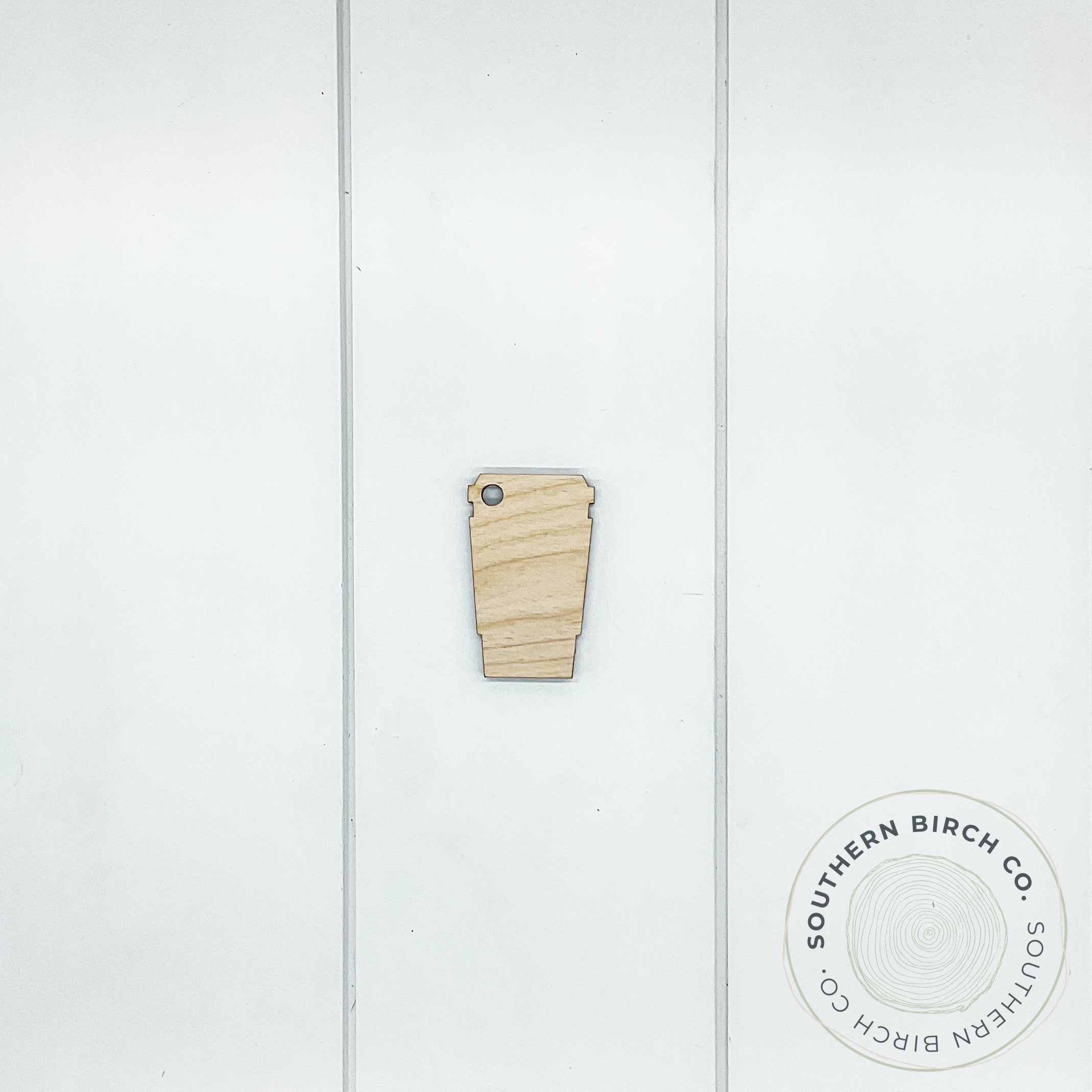2.5" Coffee Cup Key Ring Blank