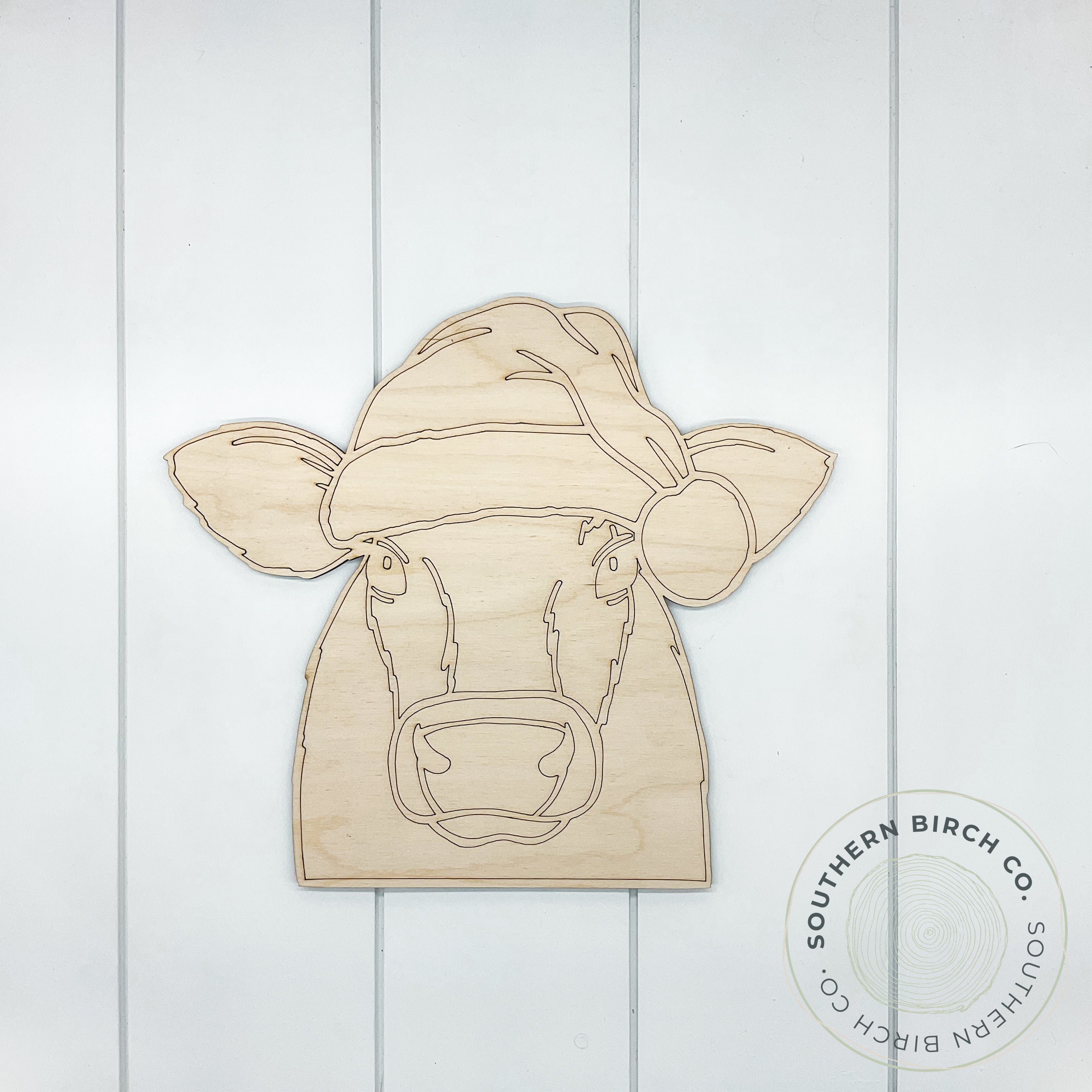 Cow Blank (Santa Hat)