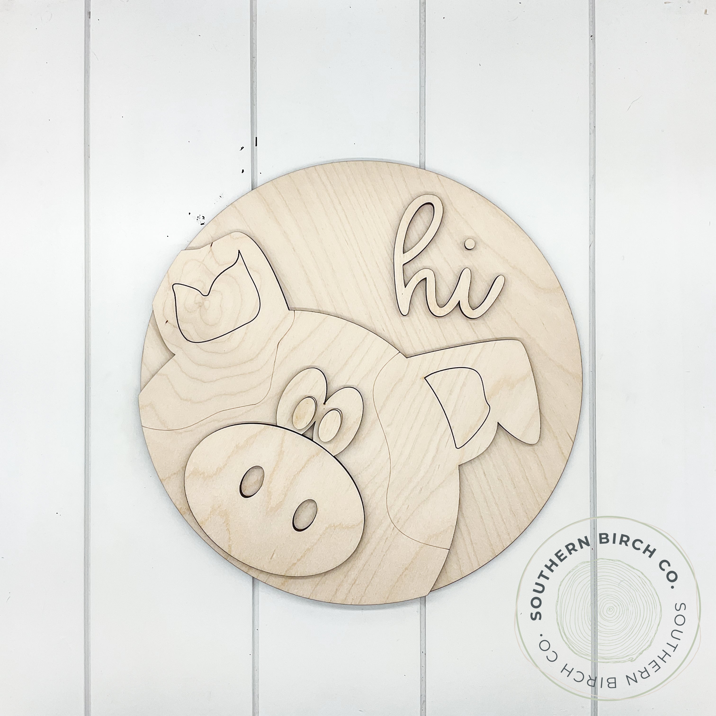 Pig 3D Round Blank (Spots)