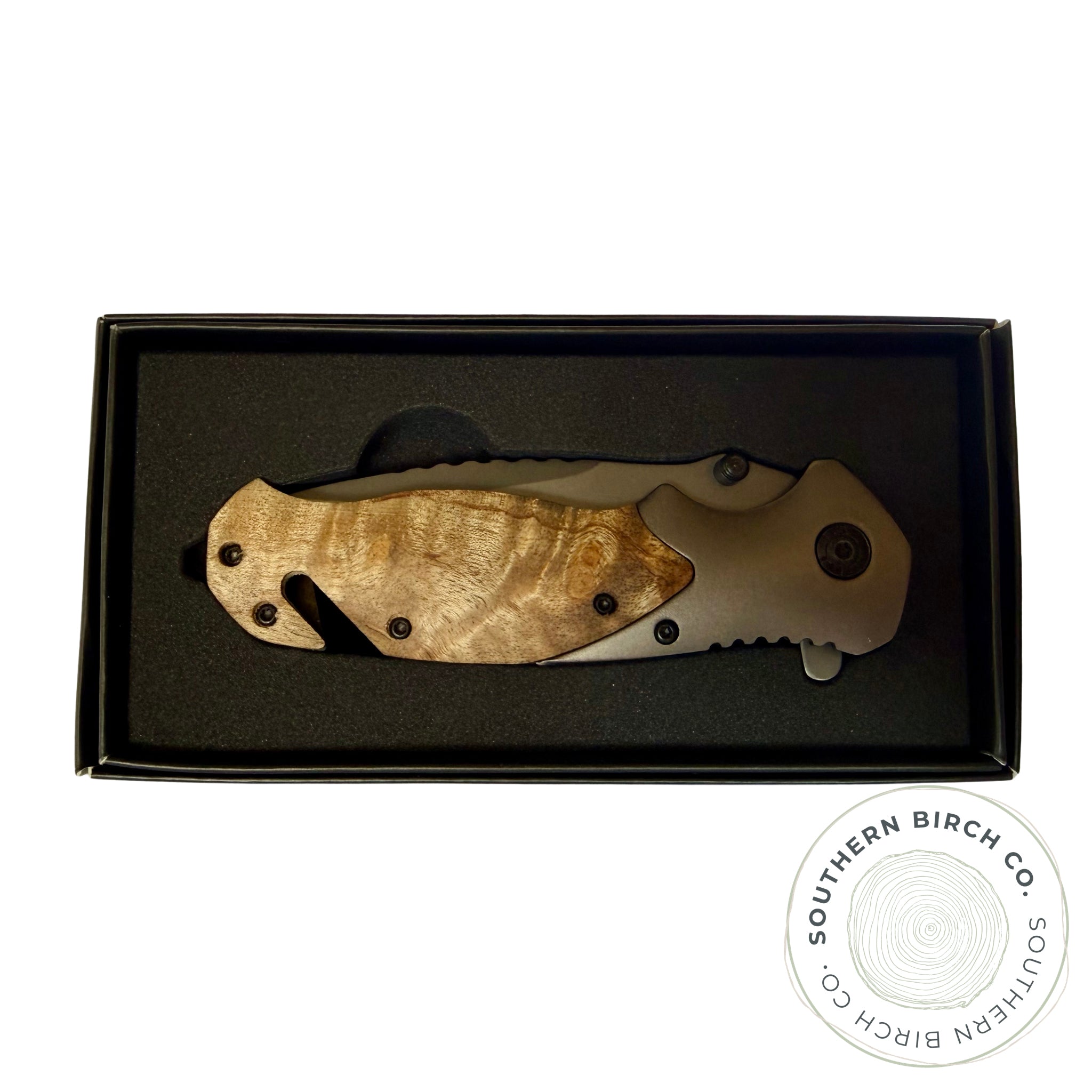 Shadow Wood Handled Knife (Stainless Handle)