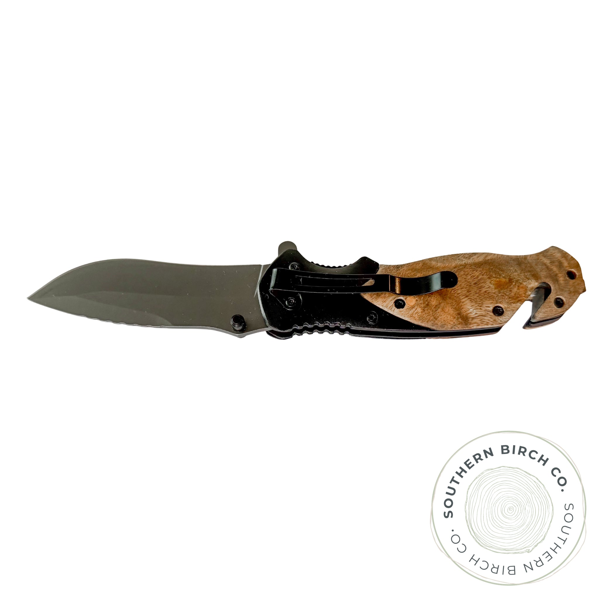 Shadow Wood Handled Knife (Black Handle)