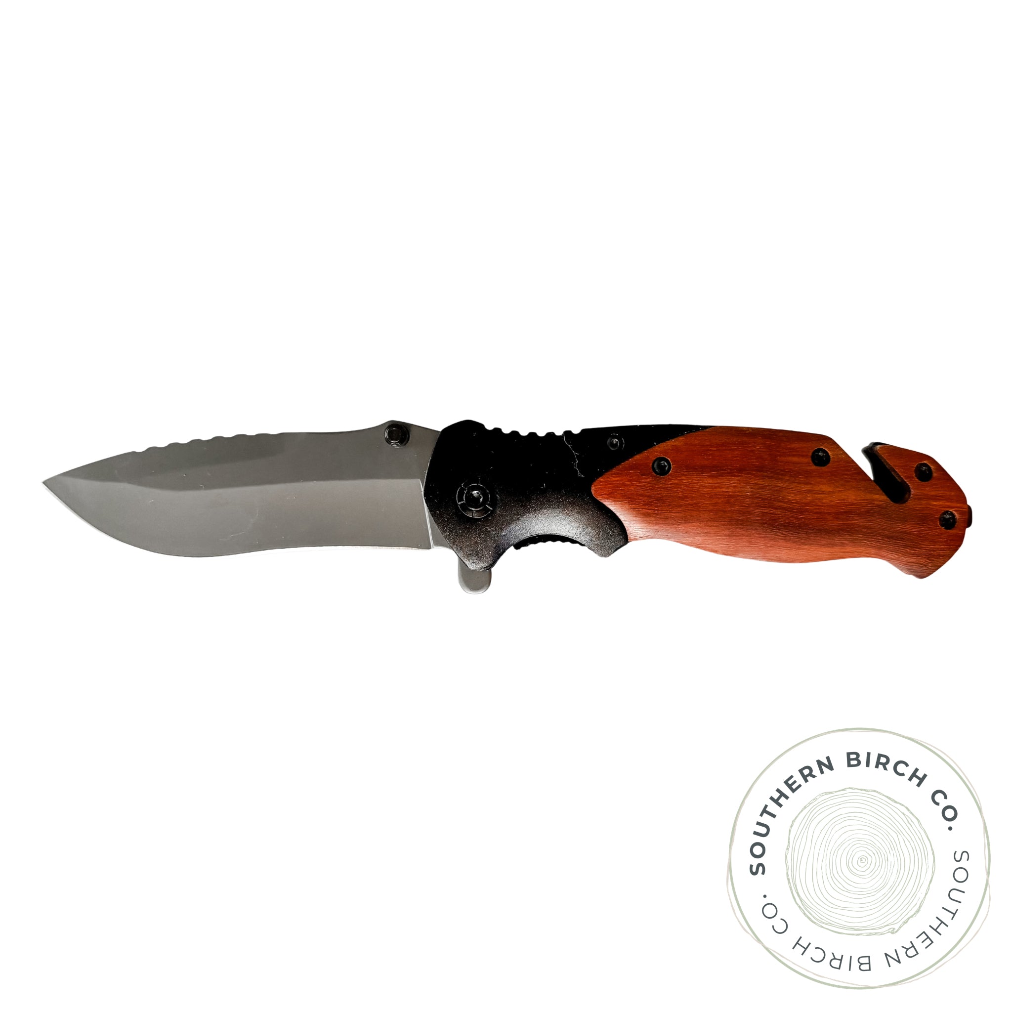 Rose Wood Handled Knife (Black Handle)