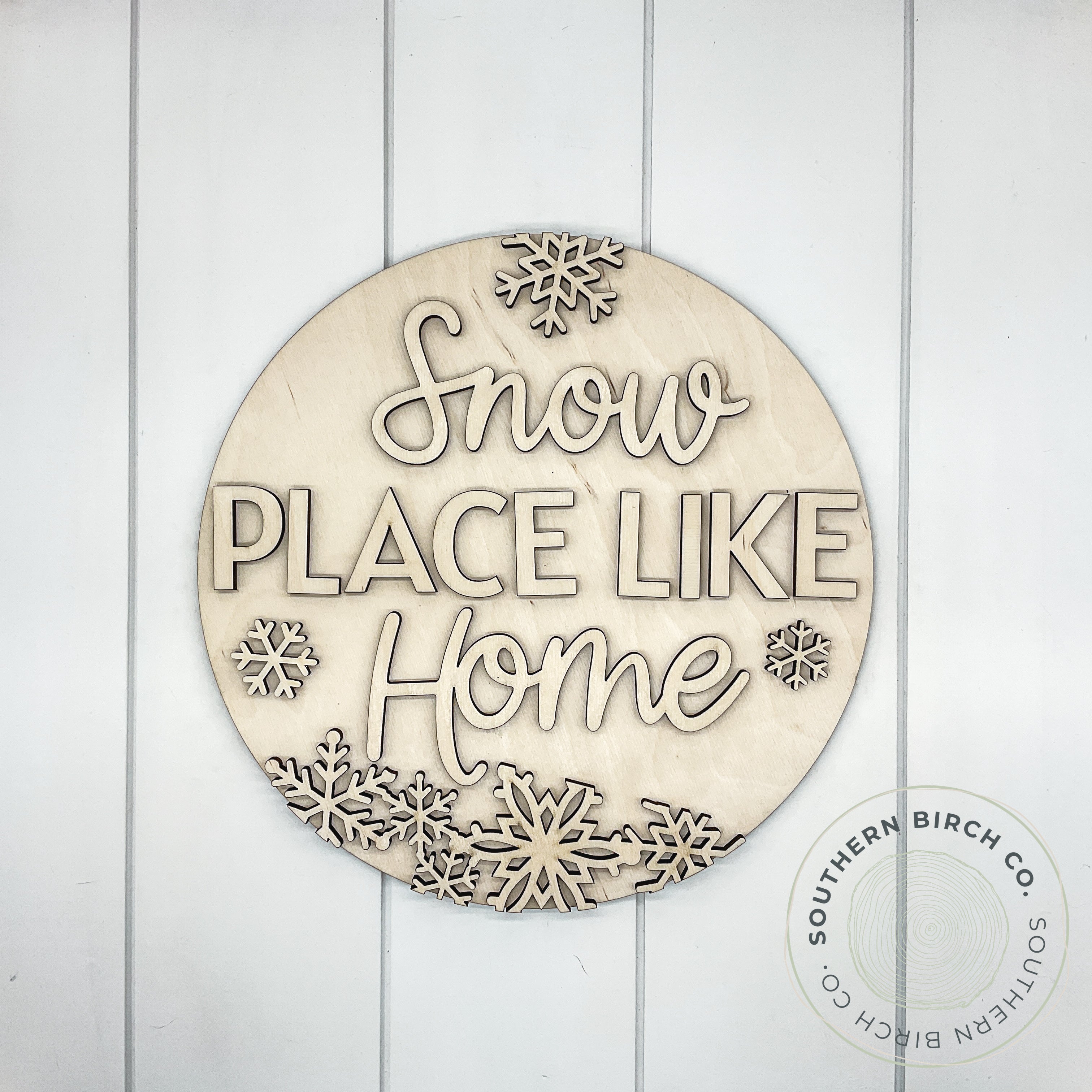 Snow Place Like Home 3D Round Blank