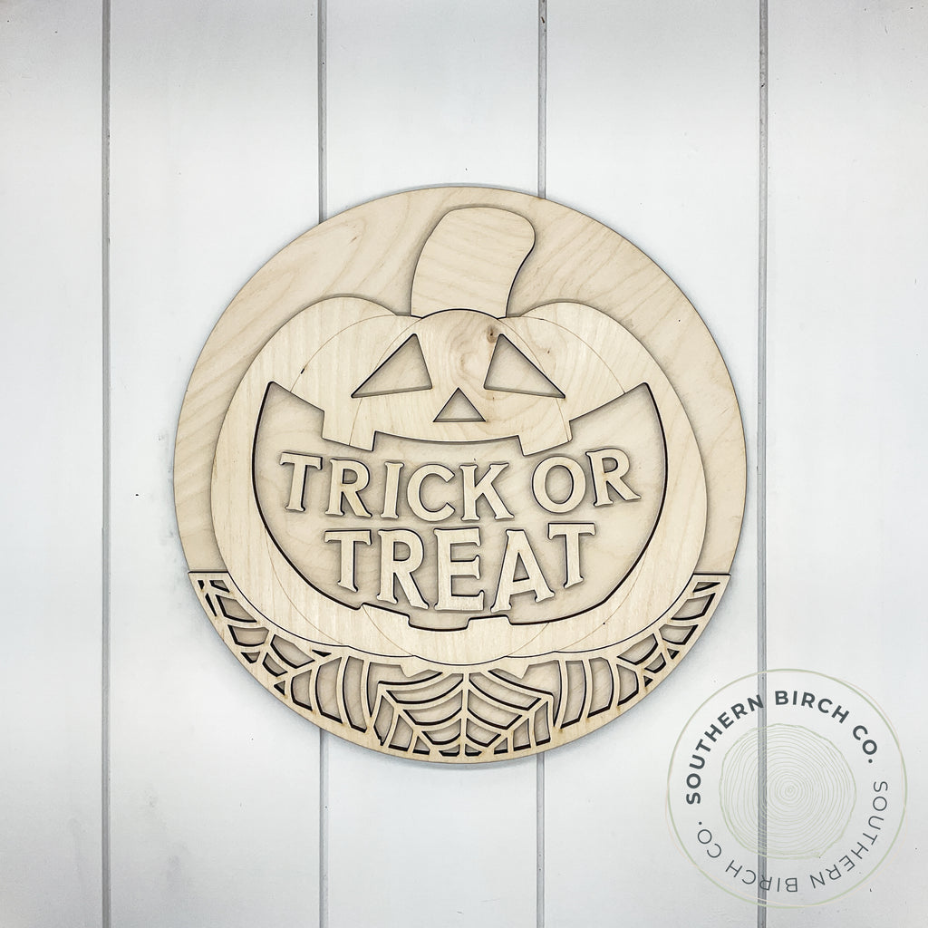 Pumpkin 3D Round Blank (Trick or Treat)