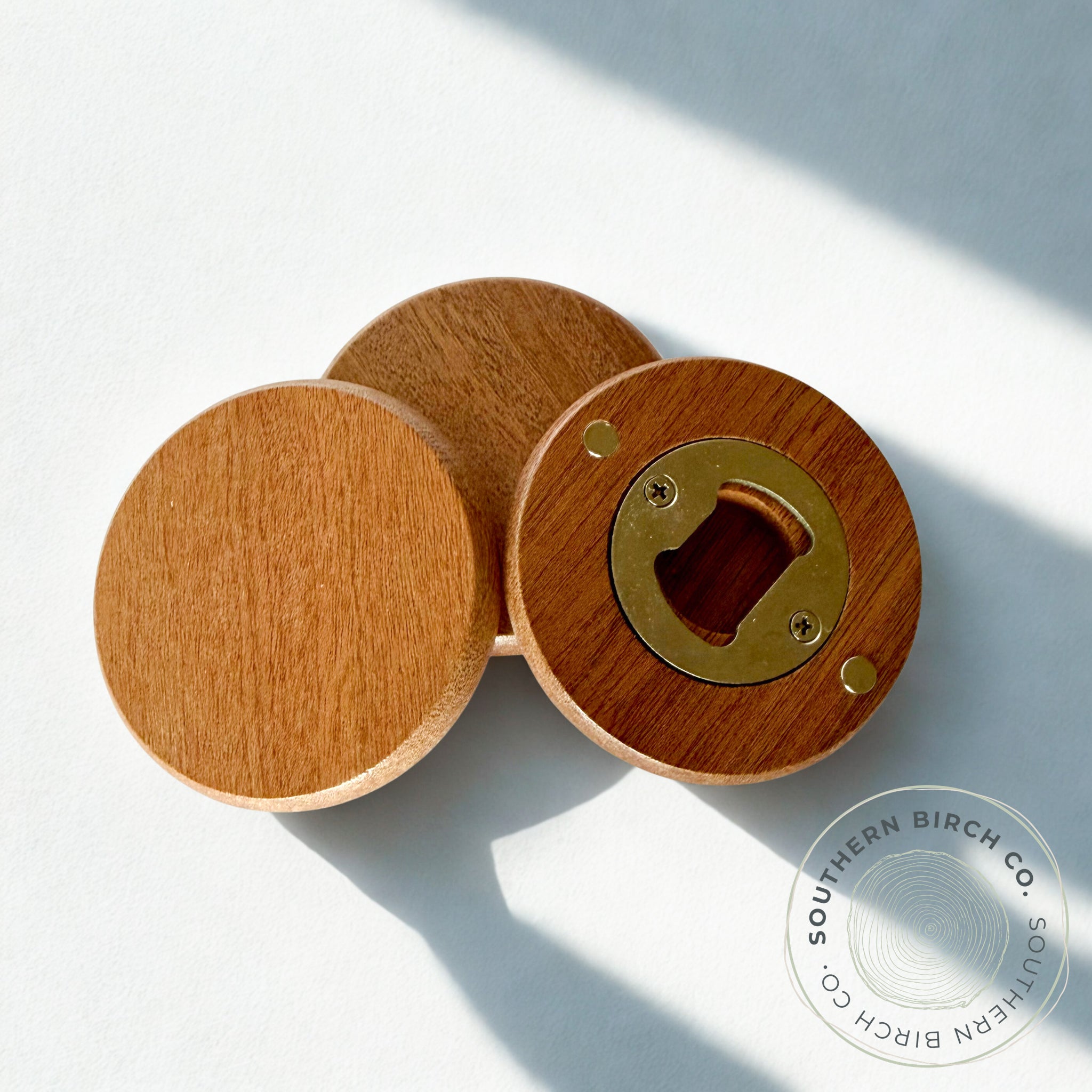 Red Sandalwood Bottle Opener (Round)