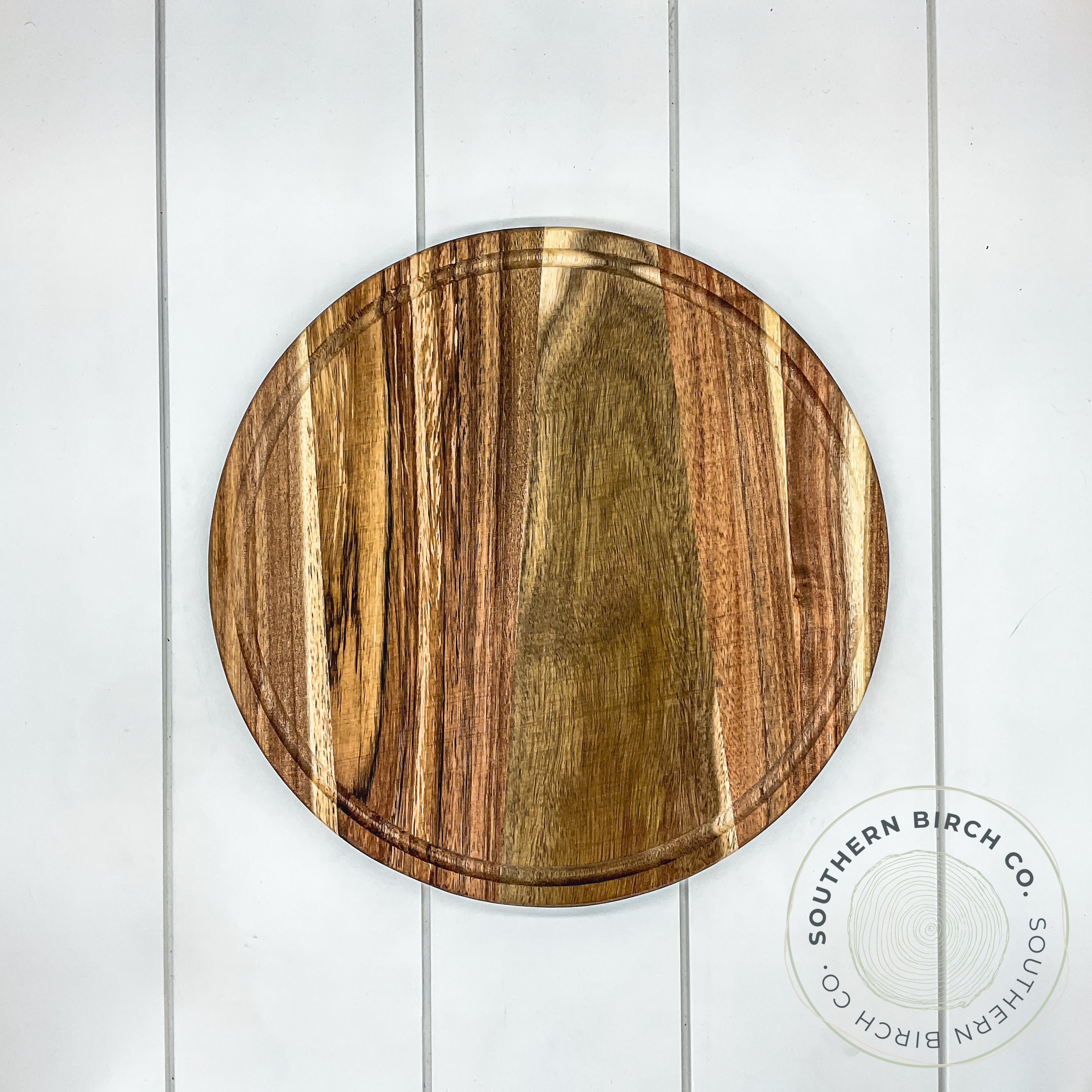 Acacia Wood Cutting Board (Thin Round)