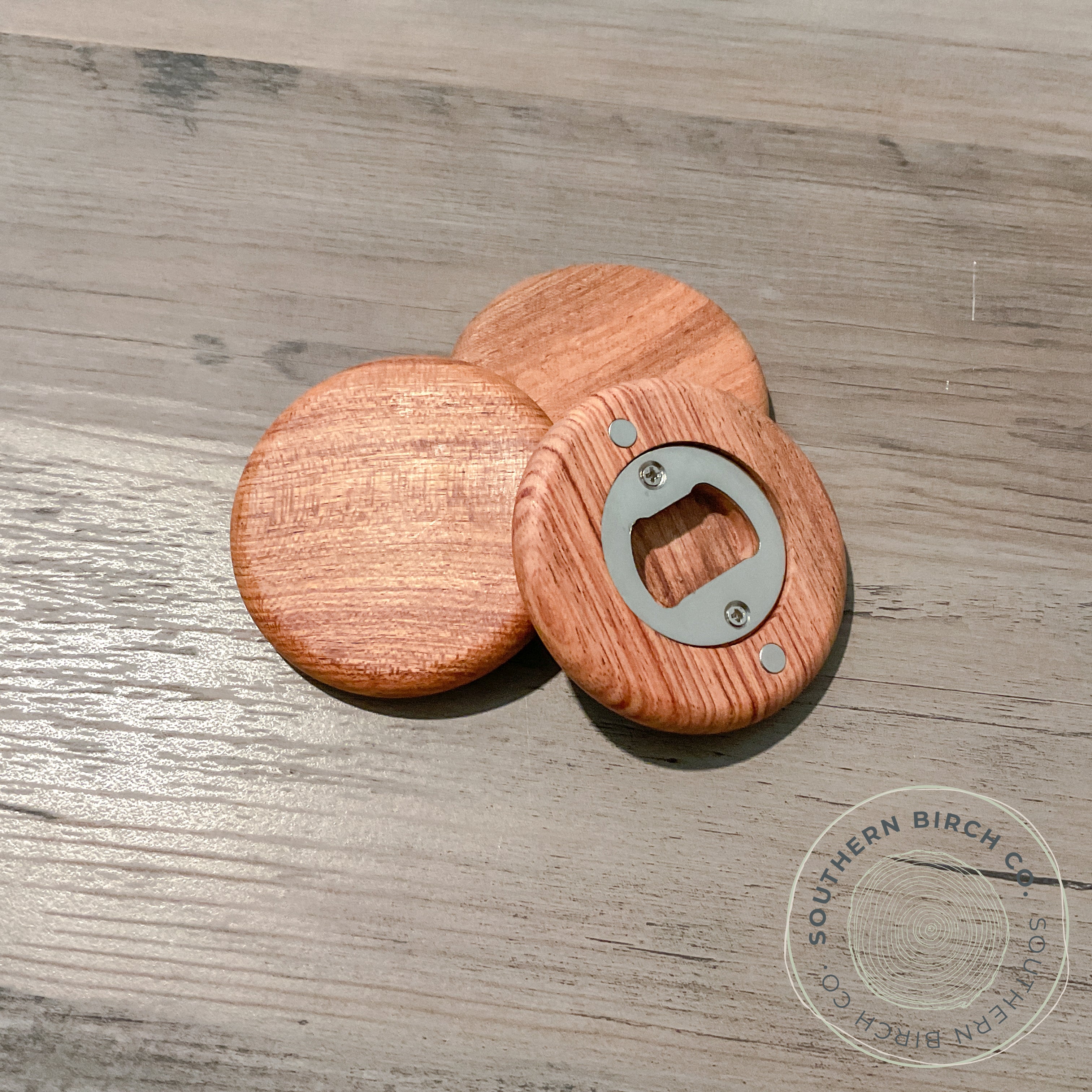 Rose Wood Bottle Opener (Round)