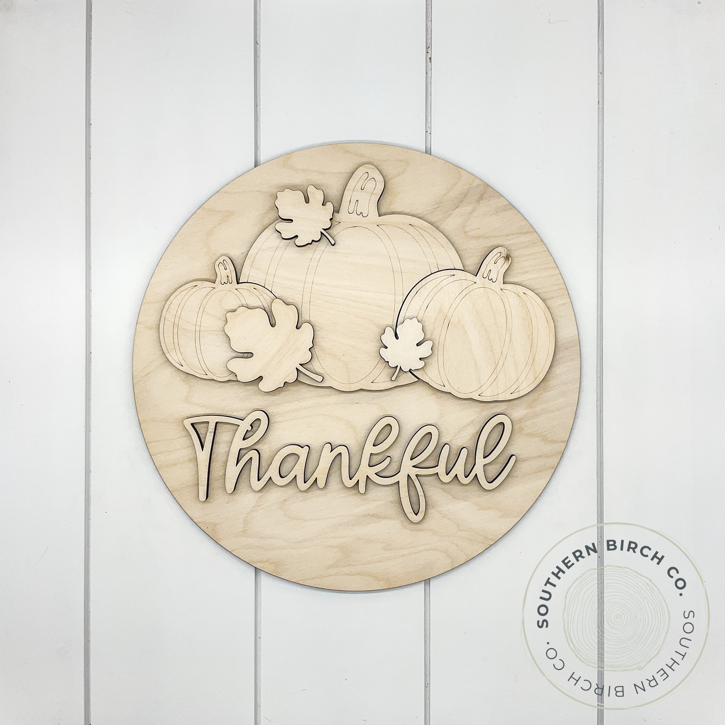 Thankful 3D Round Blank