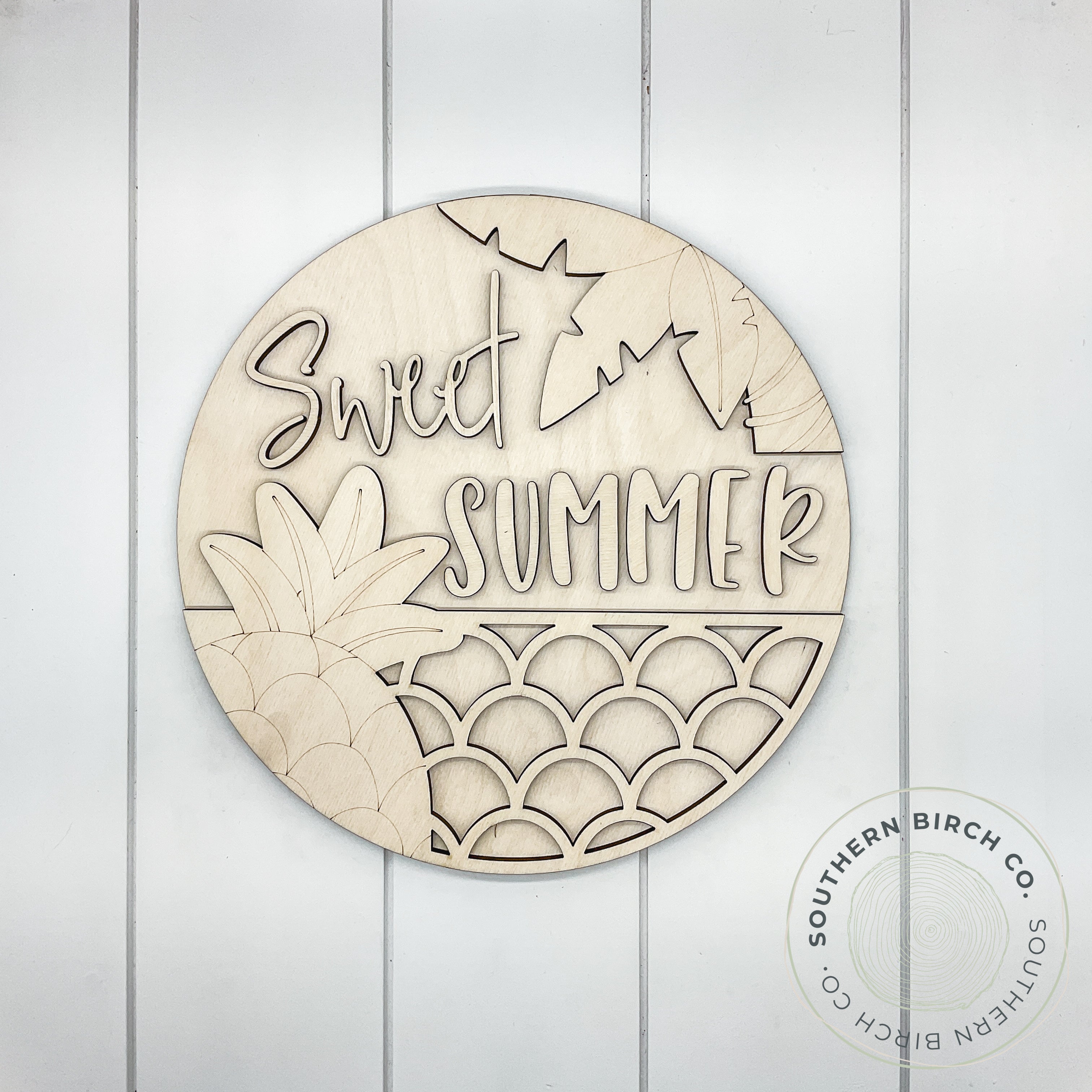 Sweet Summer 3D Round Blank (Palm Tree)