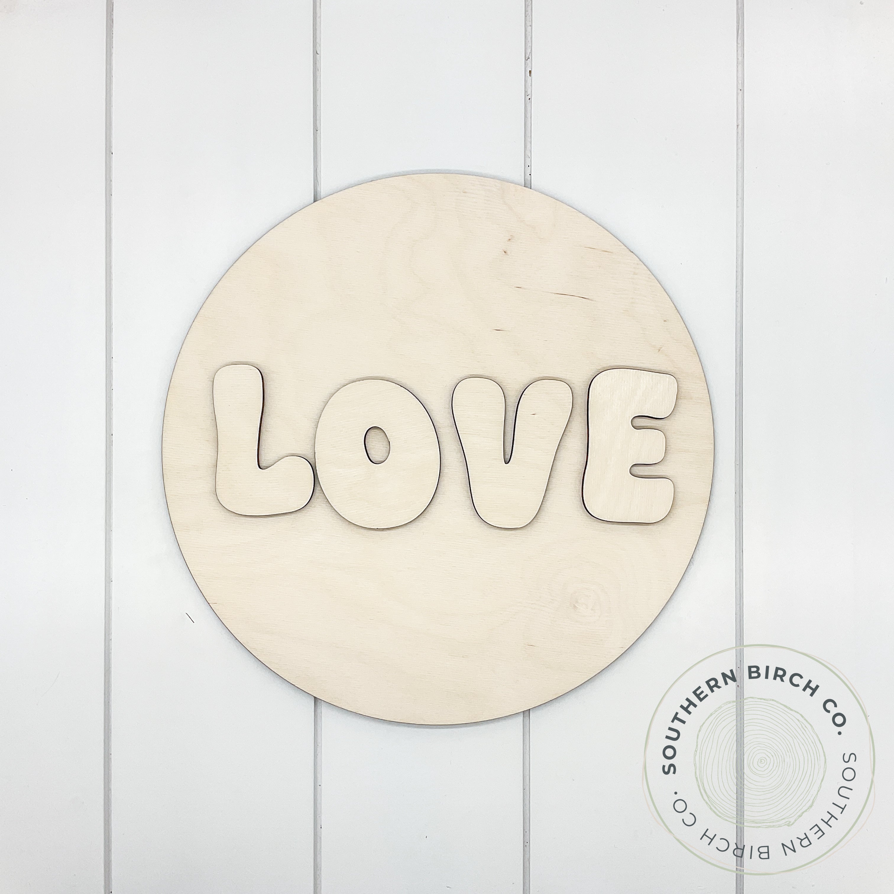 Love 3D Round Blank (Kids)