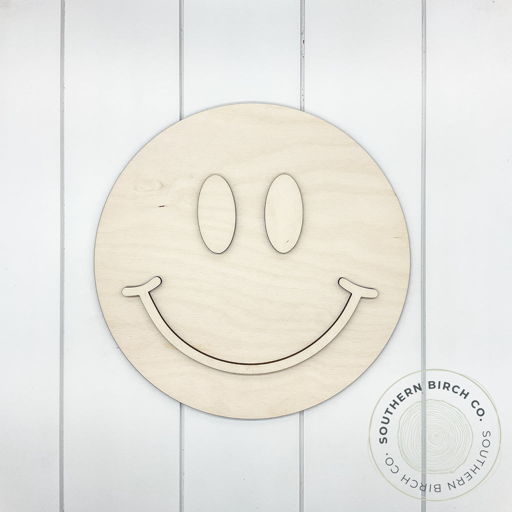 Smiley Face 3D Round Blank