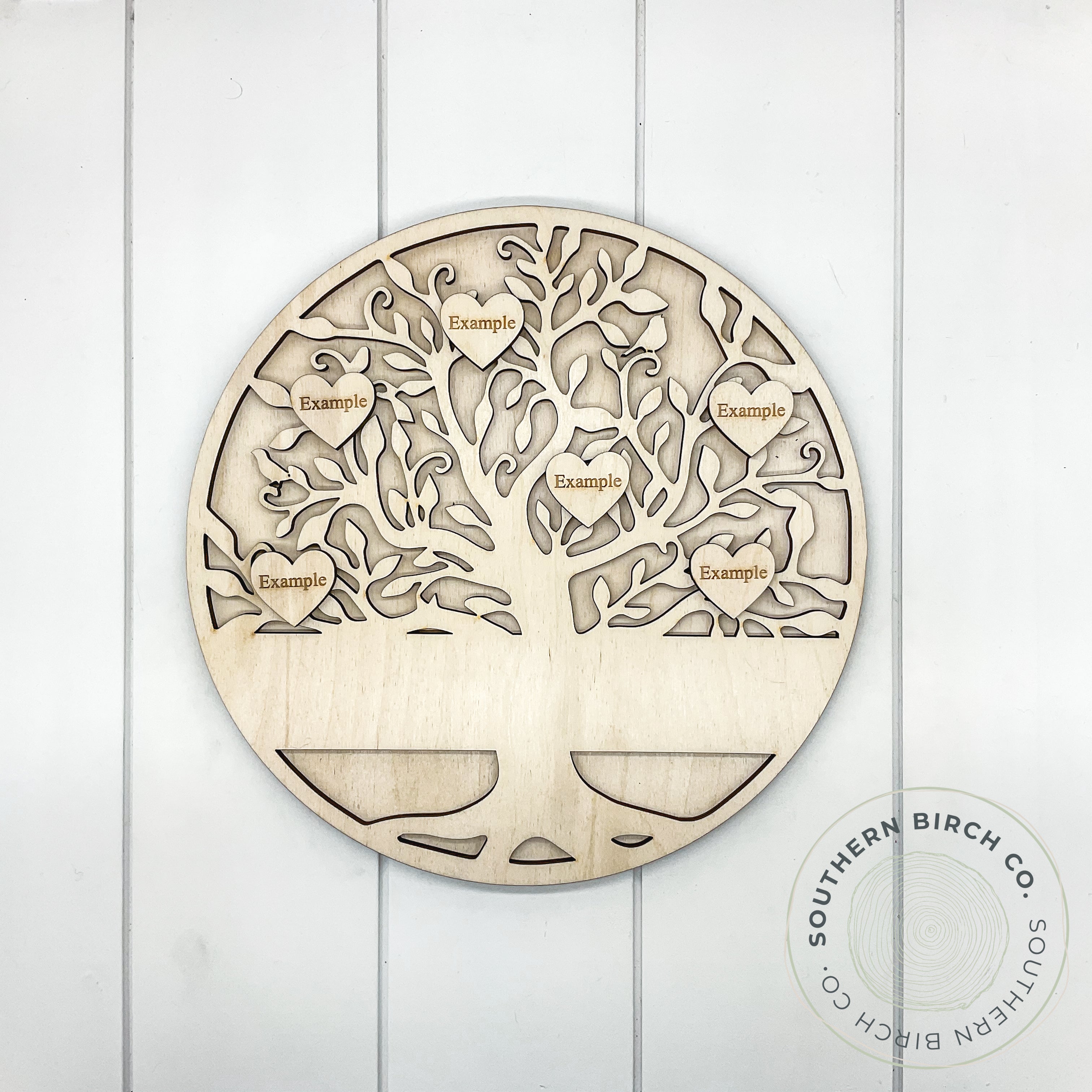 Engraved Heart for Family Tree