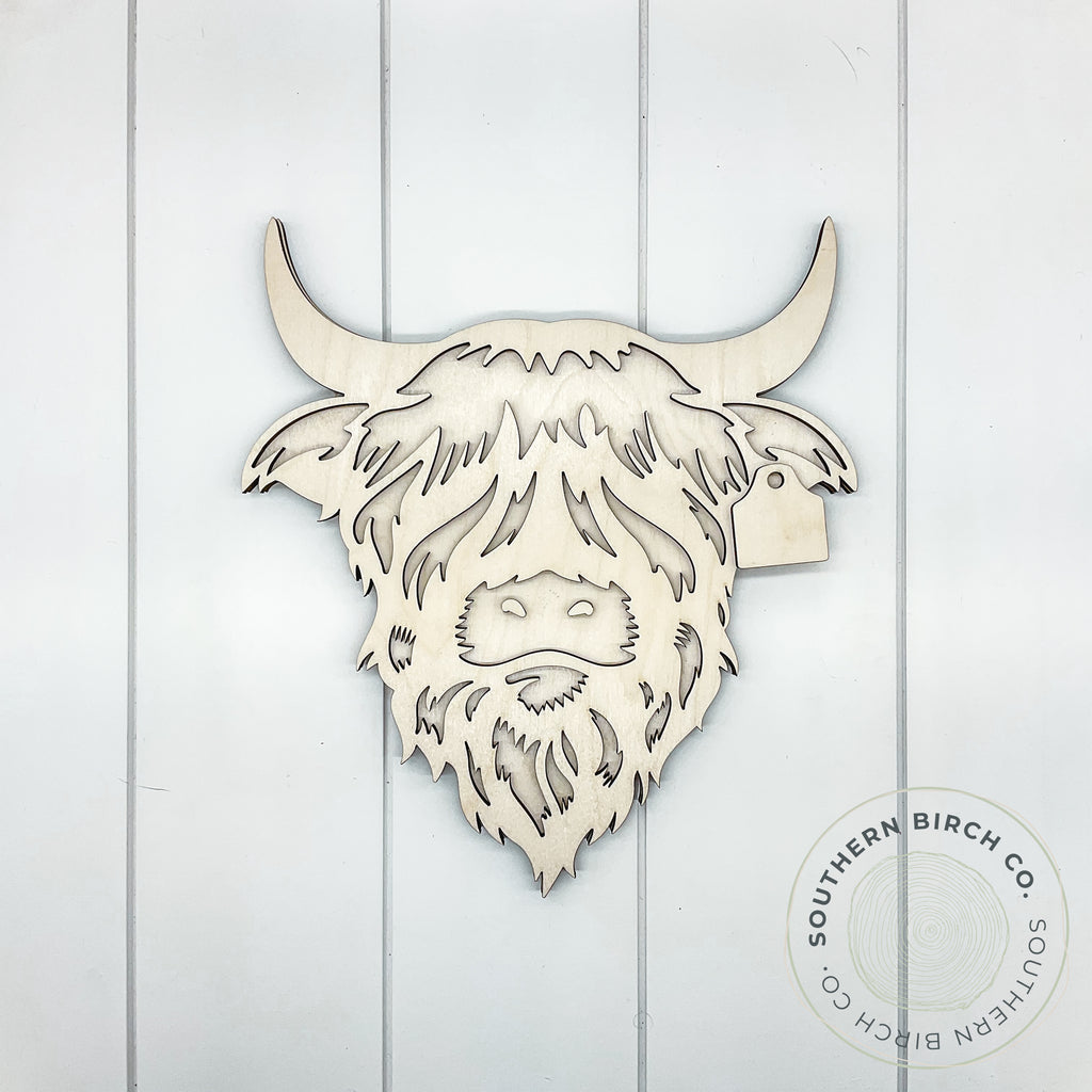 Highland Cow 3D Blank