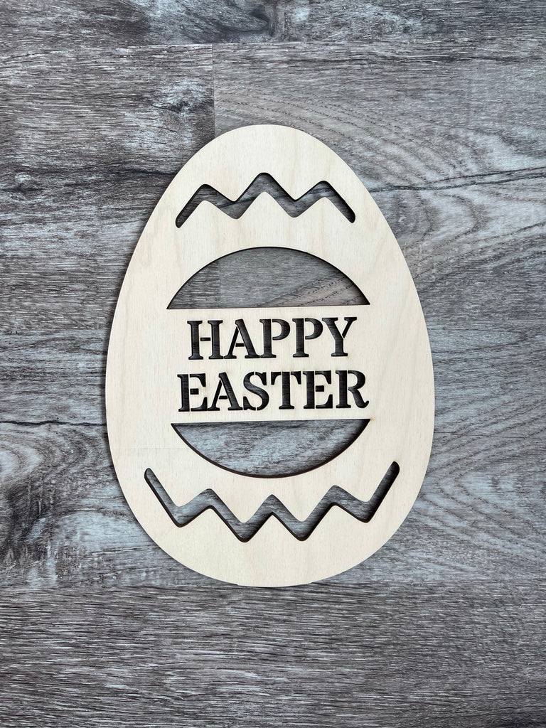 Happy Easter Egg Cutout