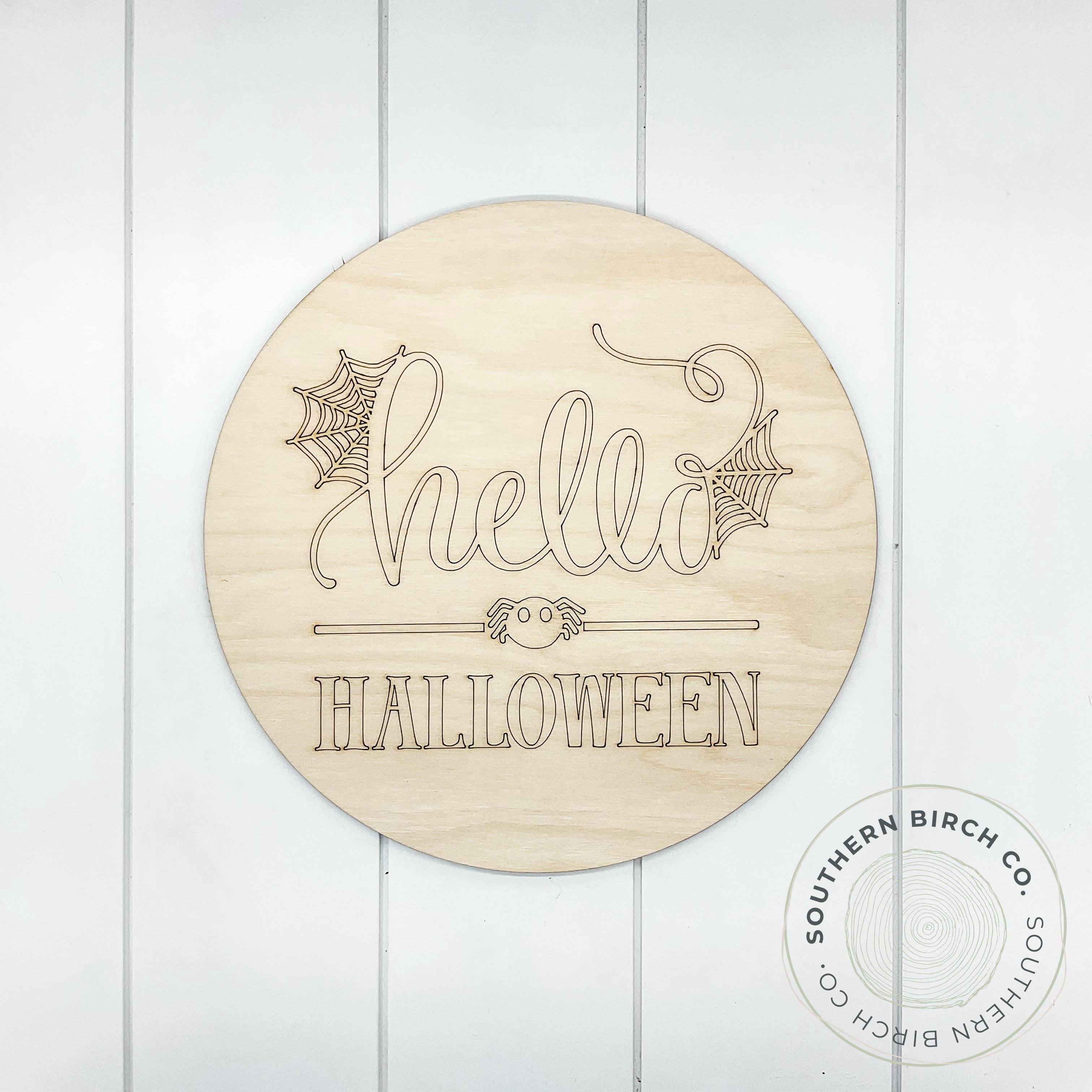 Hello Halloween Etched Round Blank