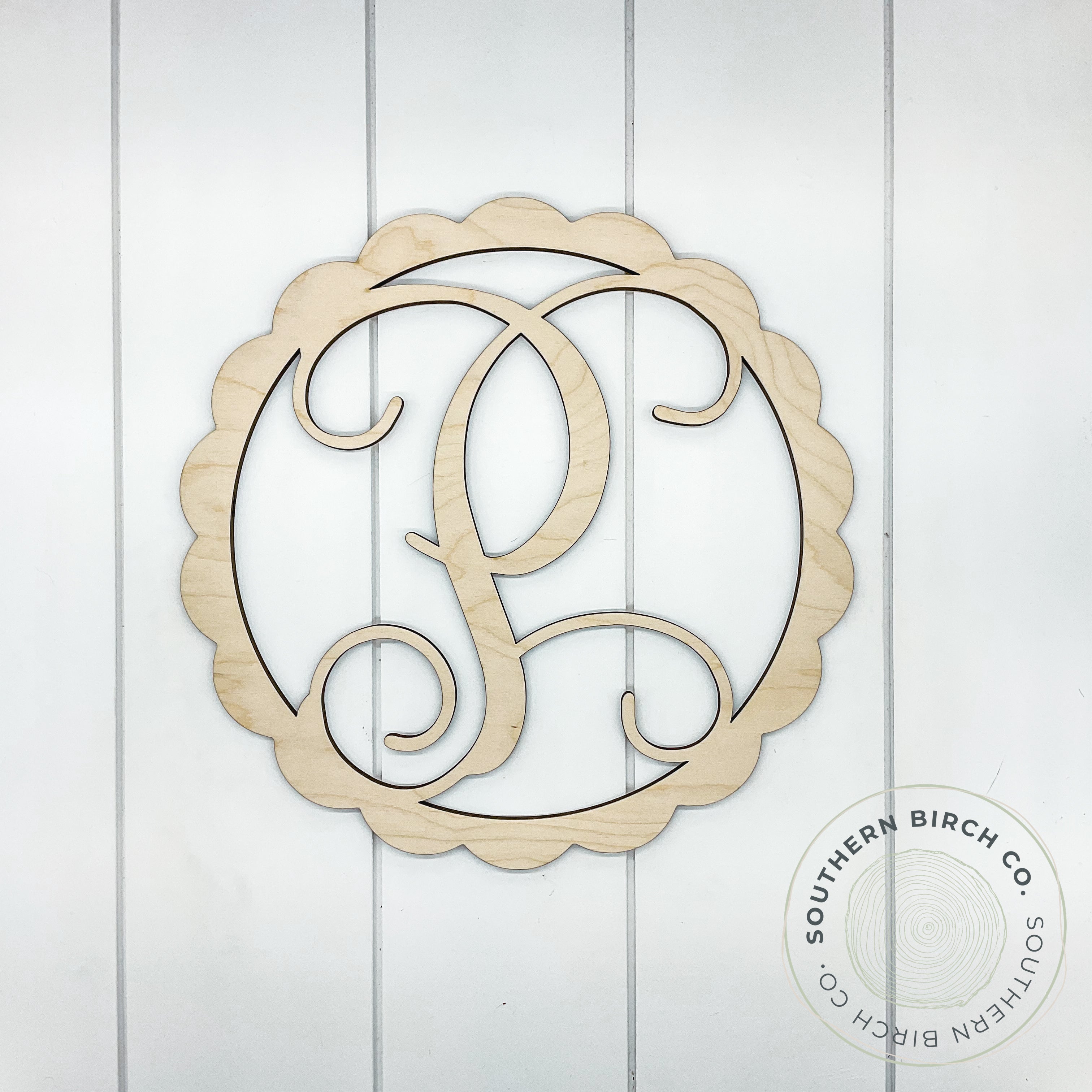 Scallop Monogram Blank