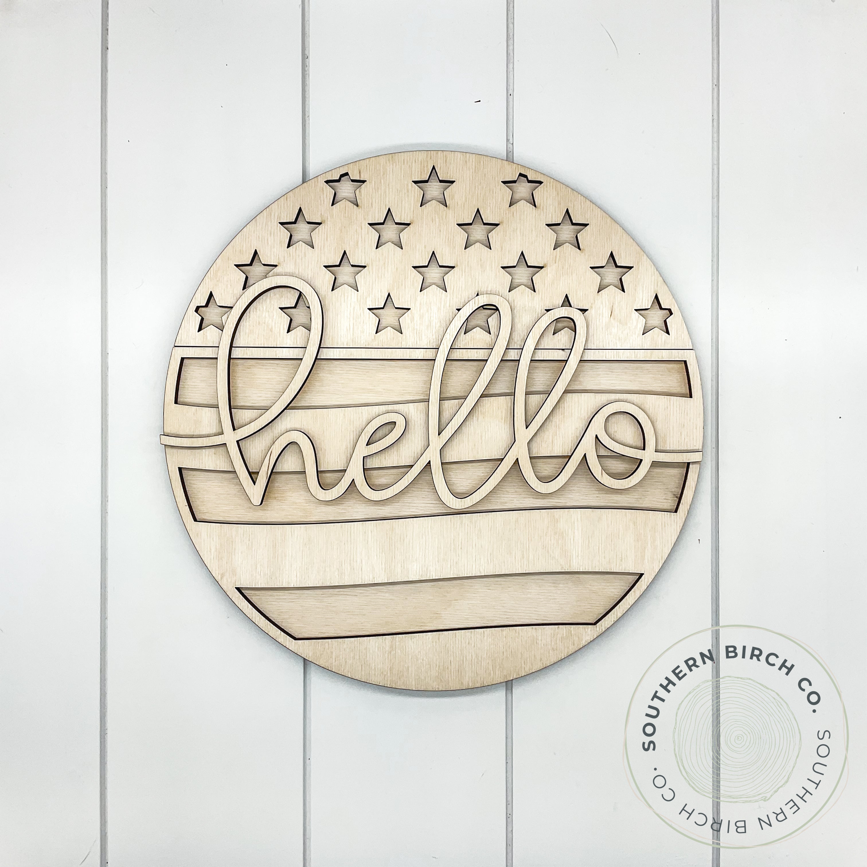 Stars & Stripes 3D Round Blank