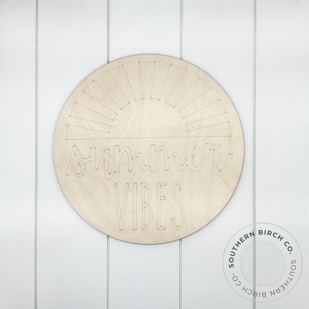 Summer Vibes Etched Round Blank