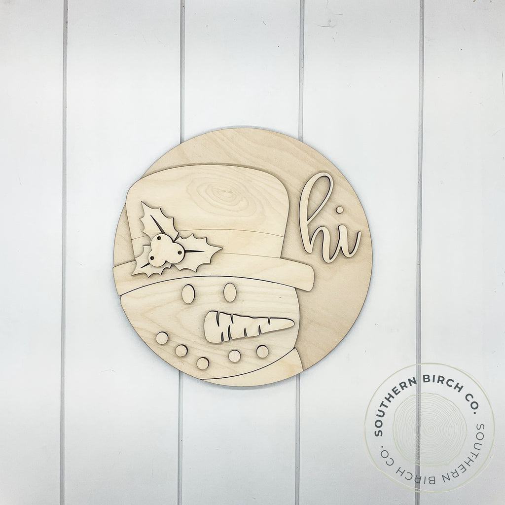 Snowman 3D Round Blank