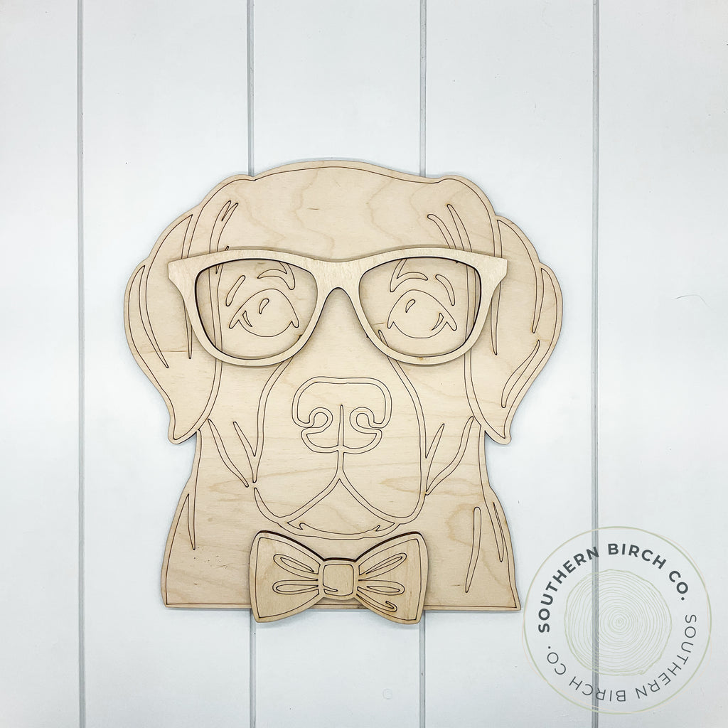 Dog with Glasses Blank (Labrador)