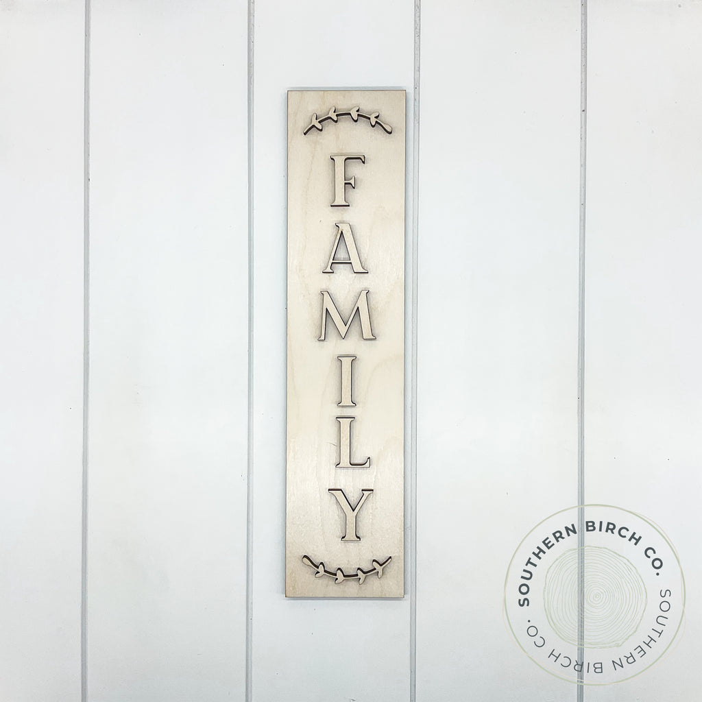 Family 3D Plank Cutout