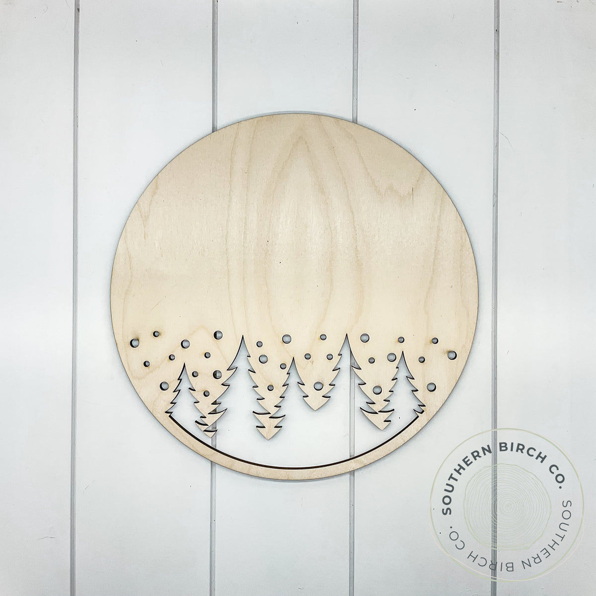 Round Cutout Blank (Christmas Tree Round) | Southern Birch Company
