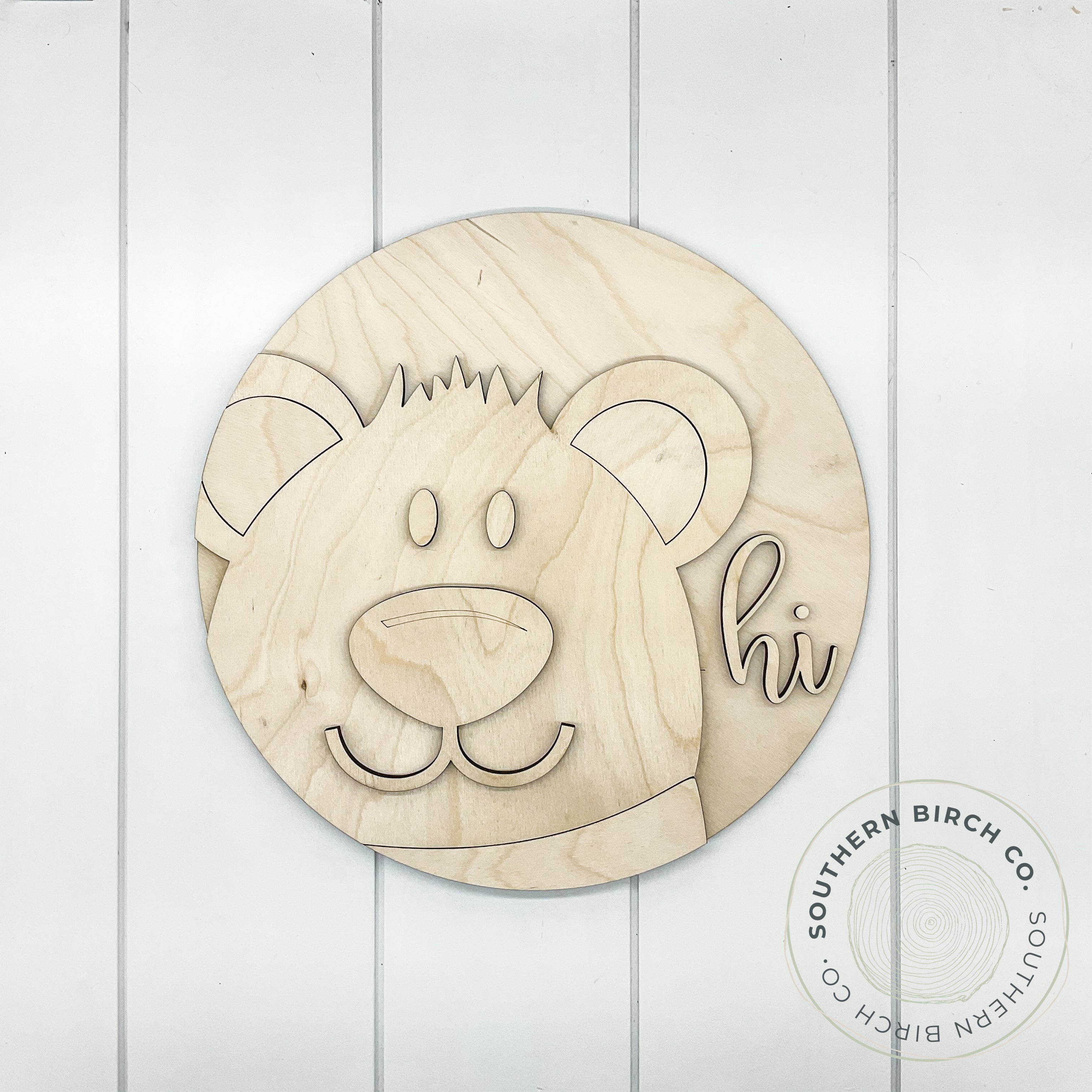 Polar Bear Etched Round Blank