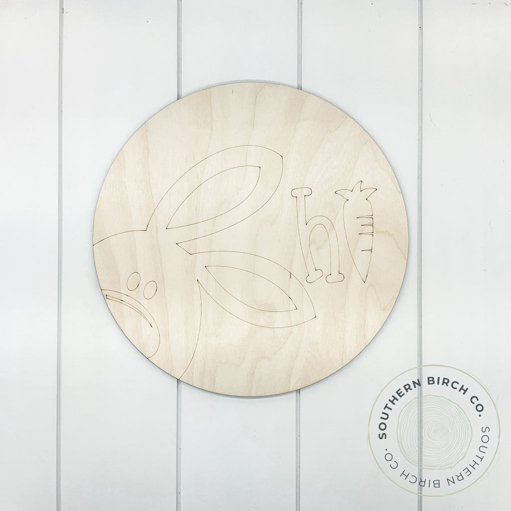 Bunny Etched Round Blank