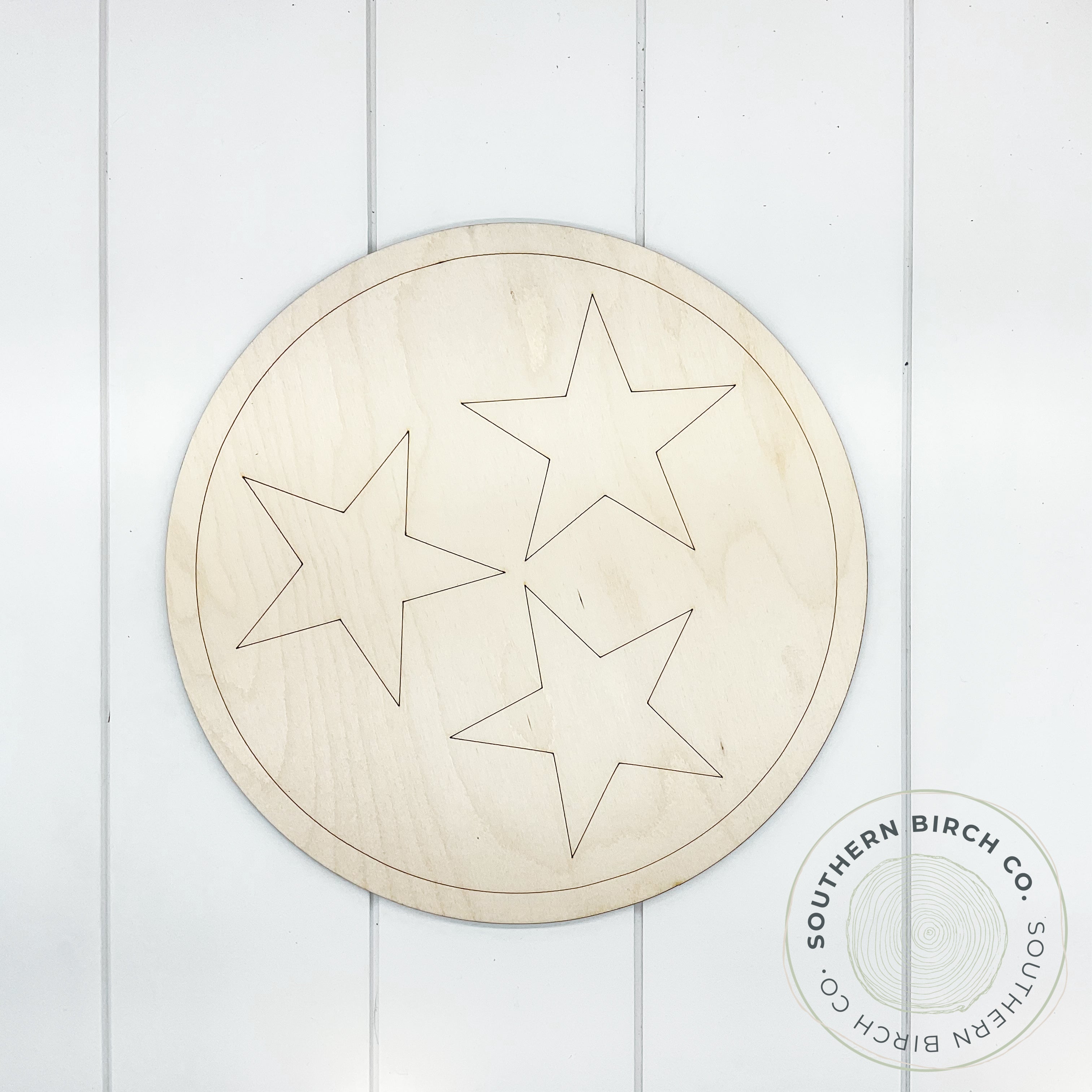 Tri-Star Etched Round Blank