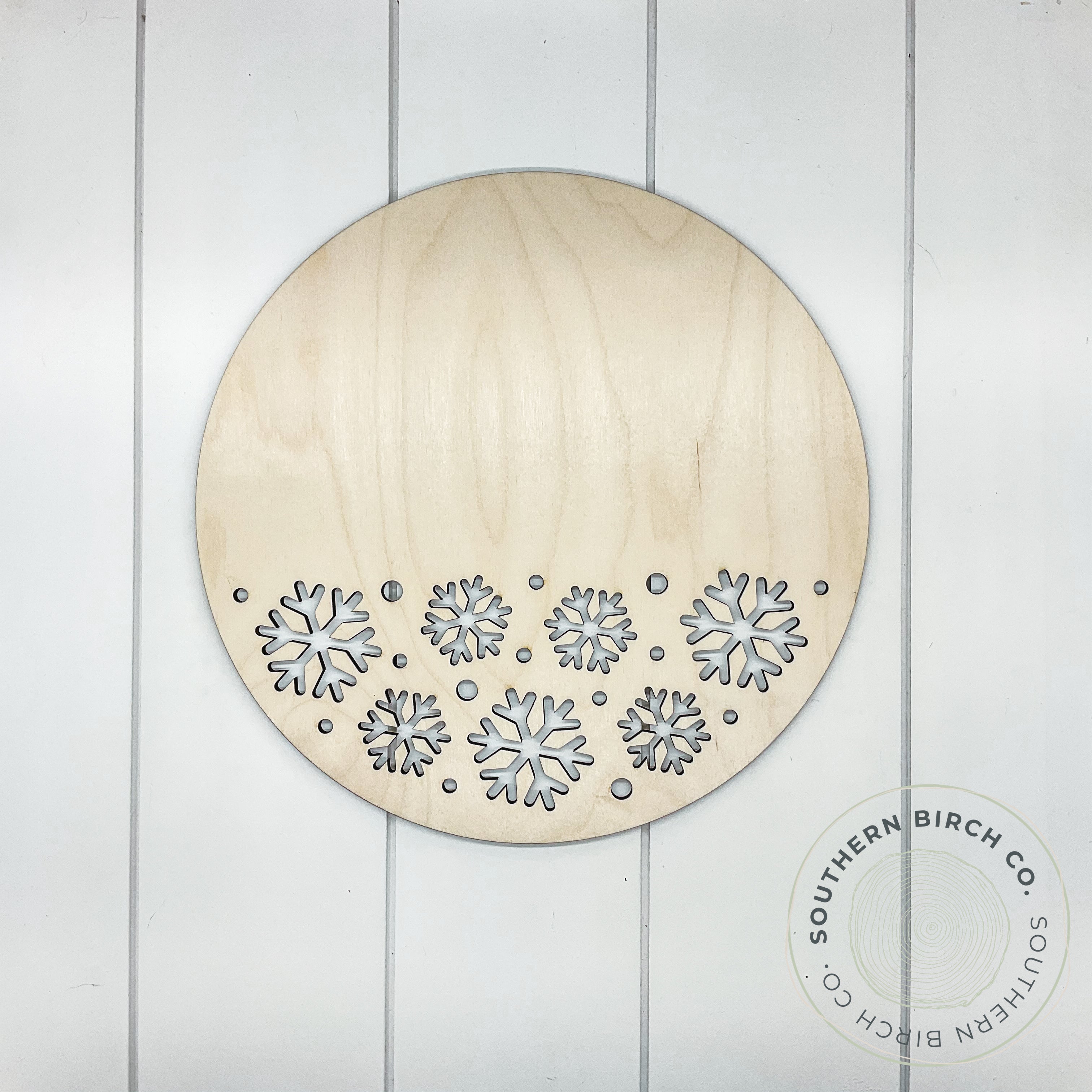 Round Cutout Blank (Snowflakes Style 2)