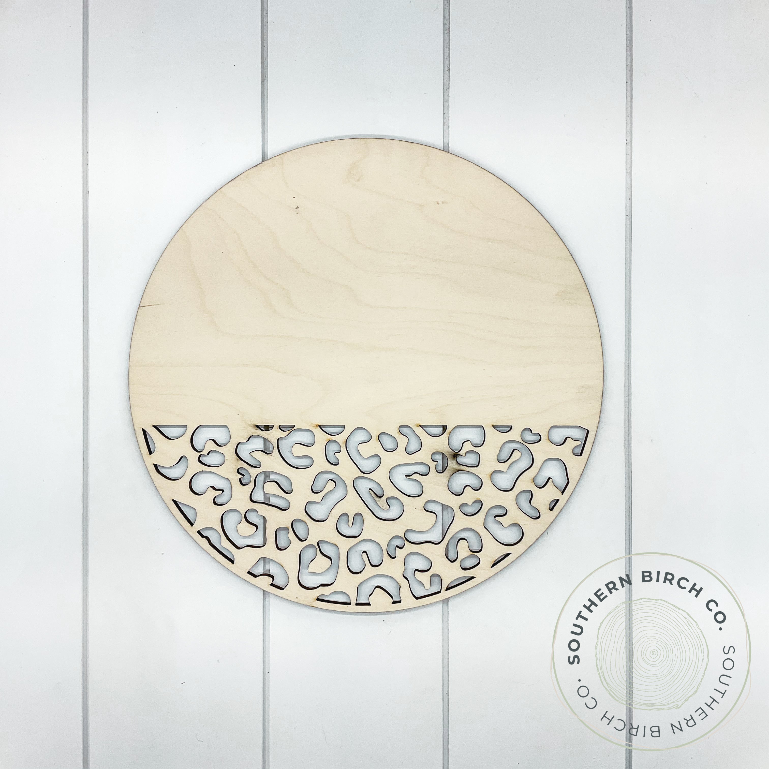 Round Cutout Blank (Leopard Print)