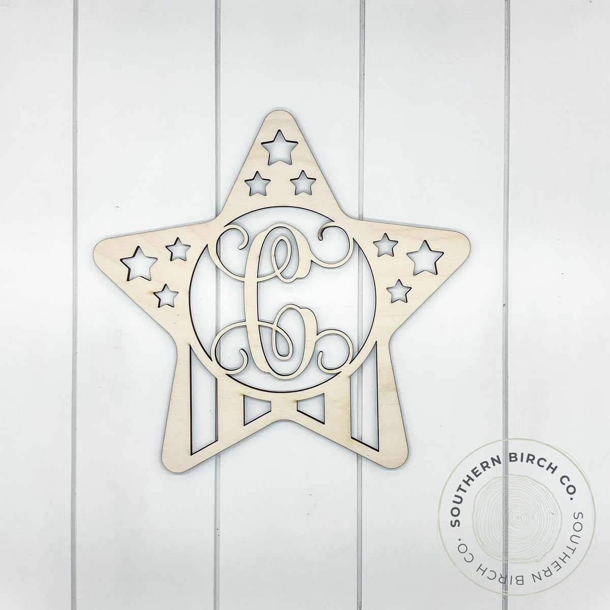 Star Monogram Blank (Flag) | Southern Birch Company