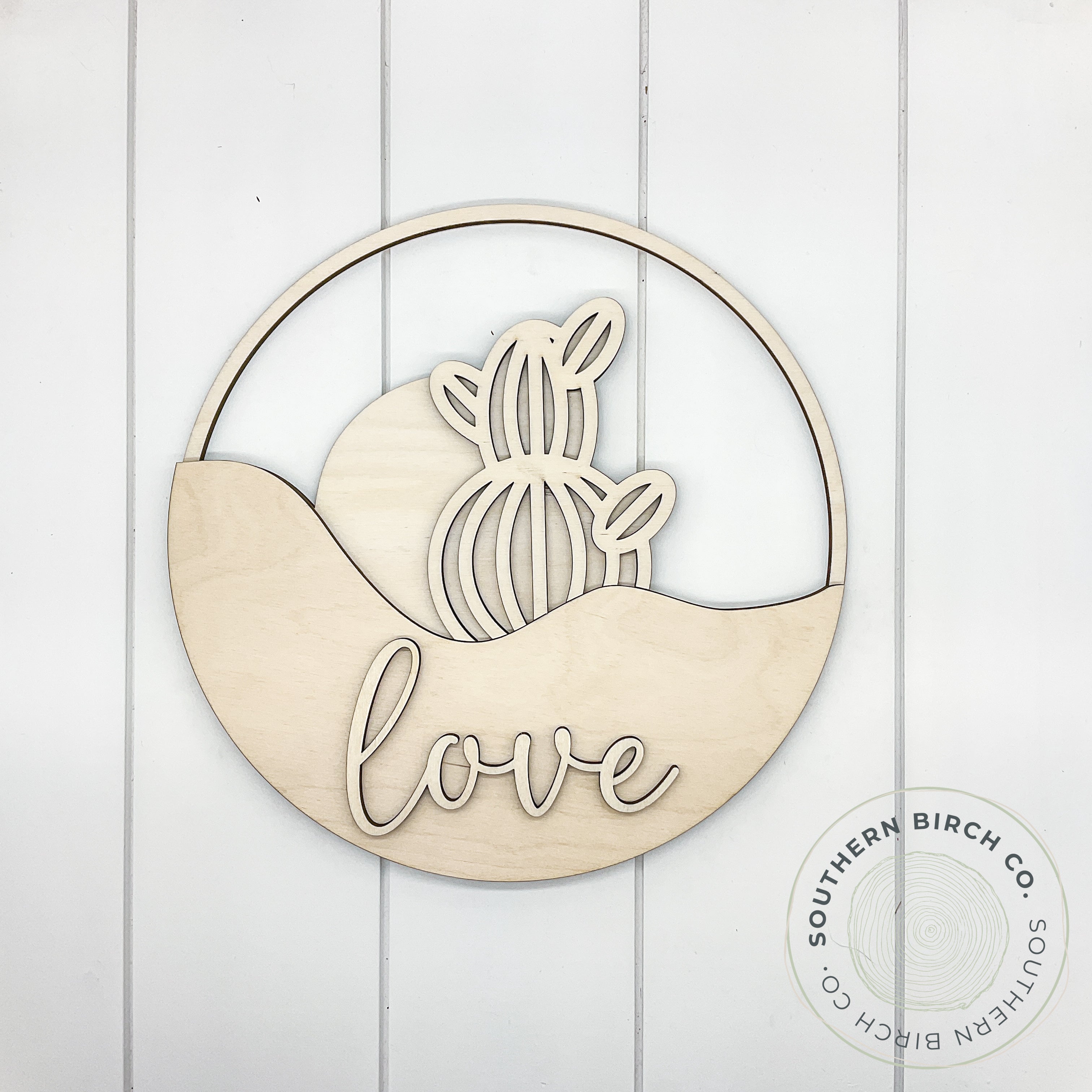 Love 3D Round Blank (Boho)