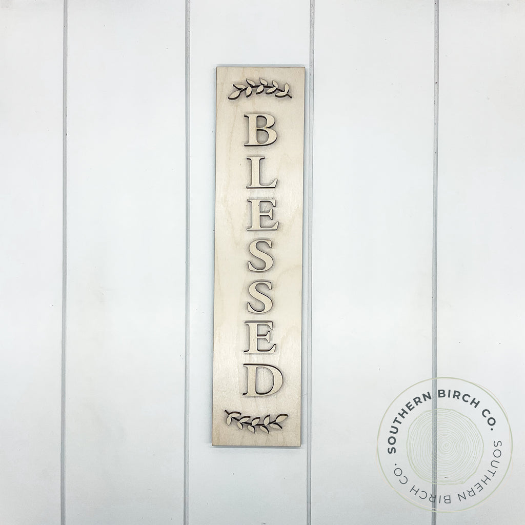 Blessed 3D Plank Cutout